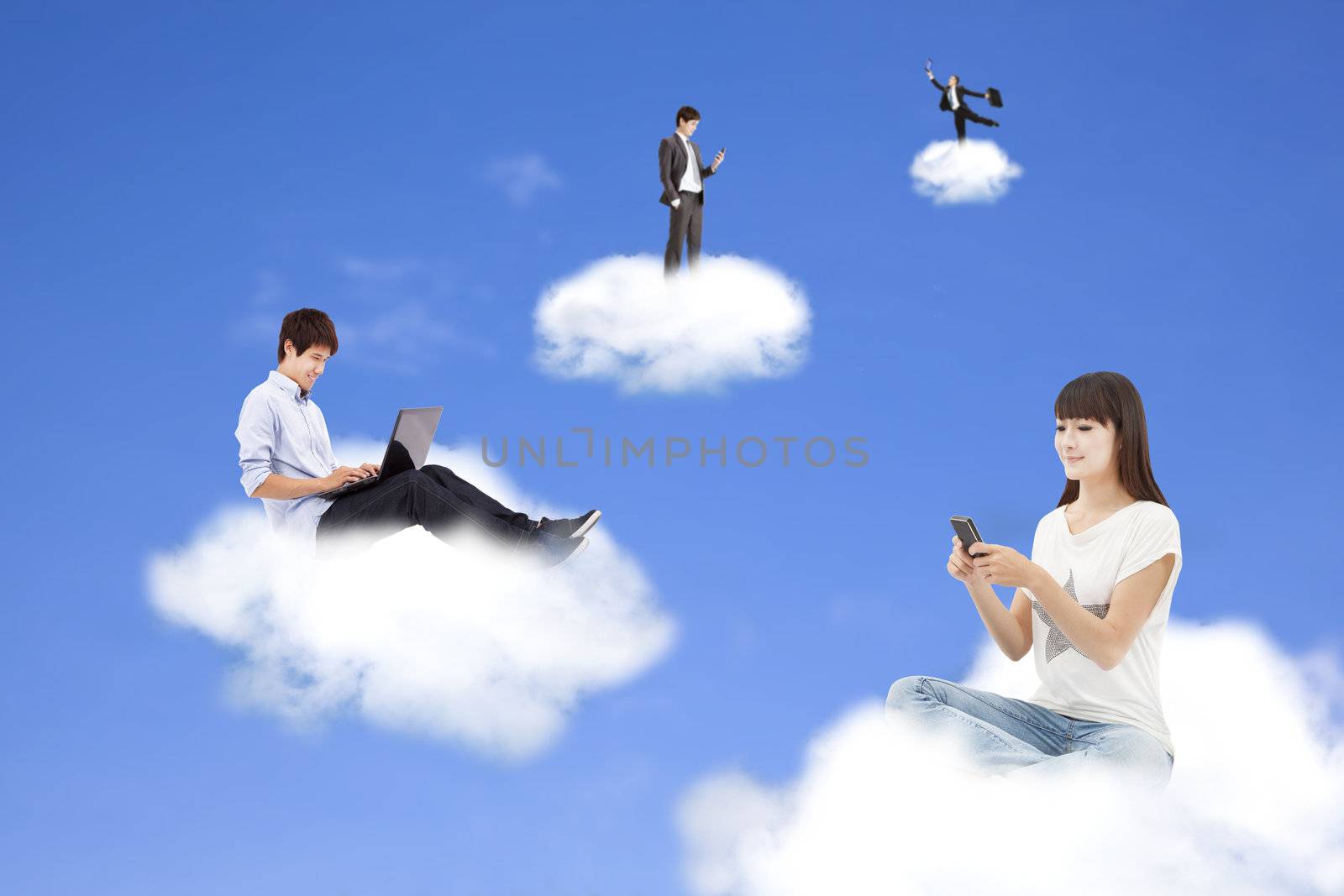 cloud computing concept and technology lifestyle by tomwang