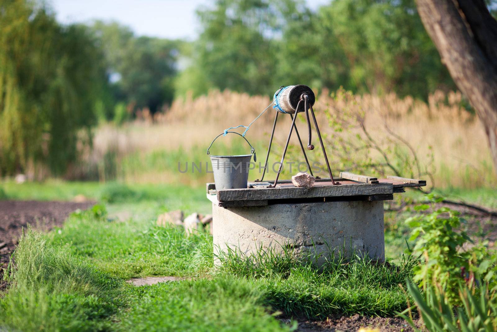 old draw-well in the country