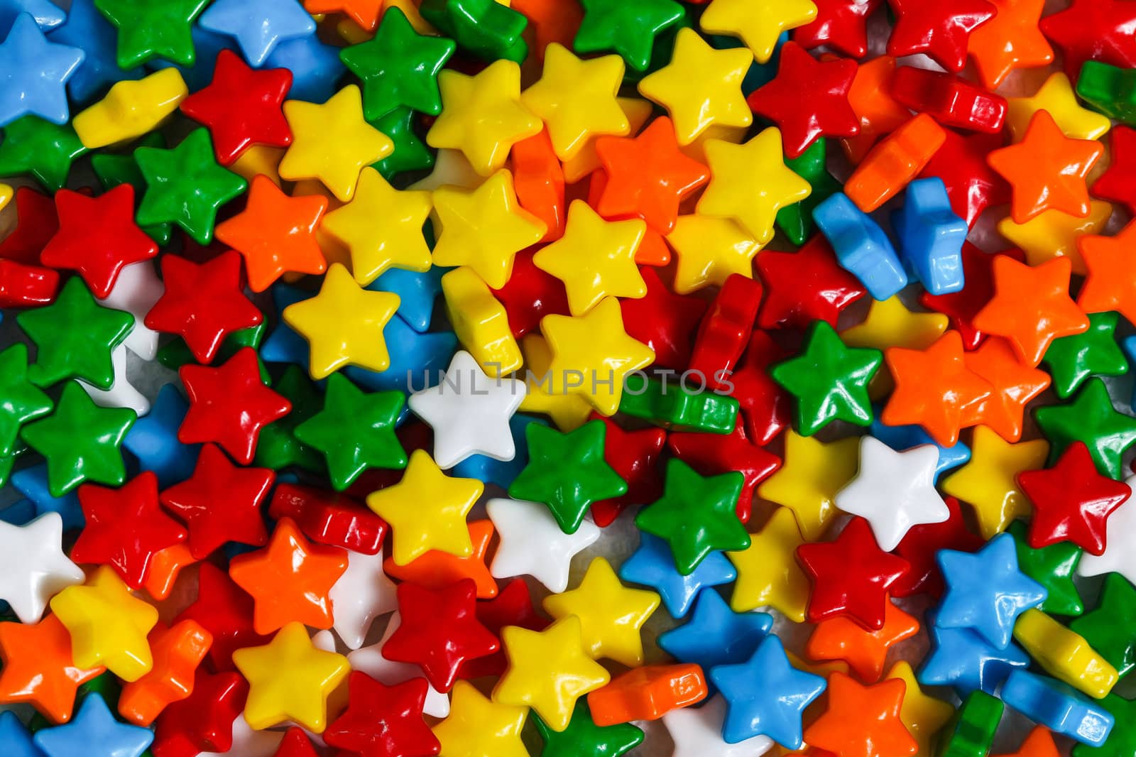 Multicolored stars candy background
