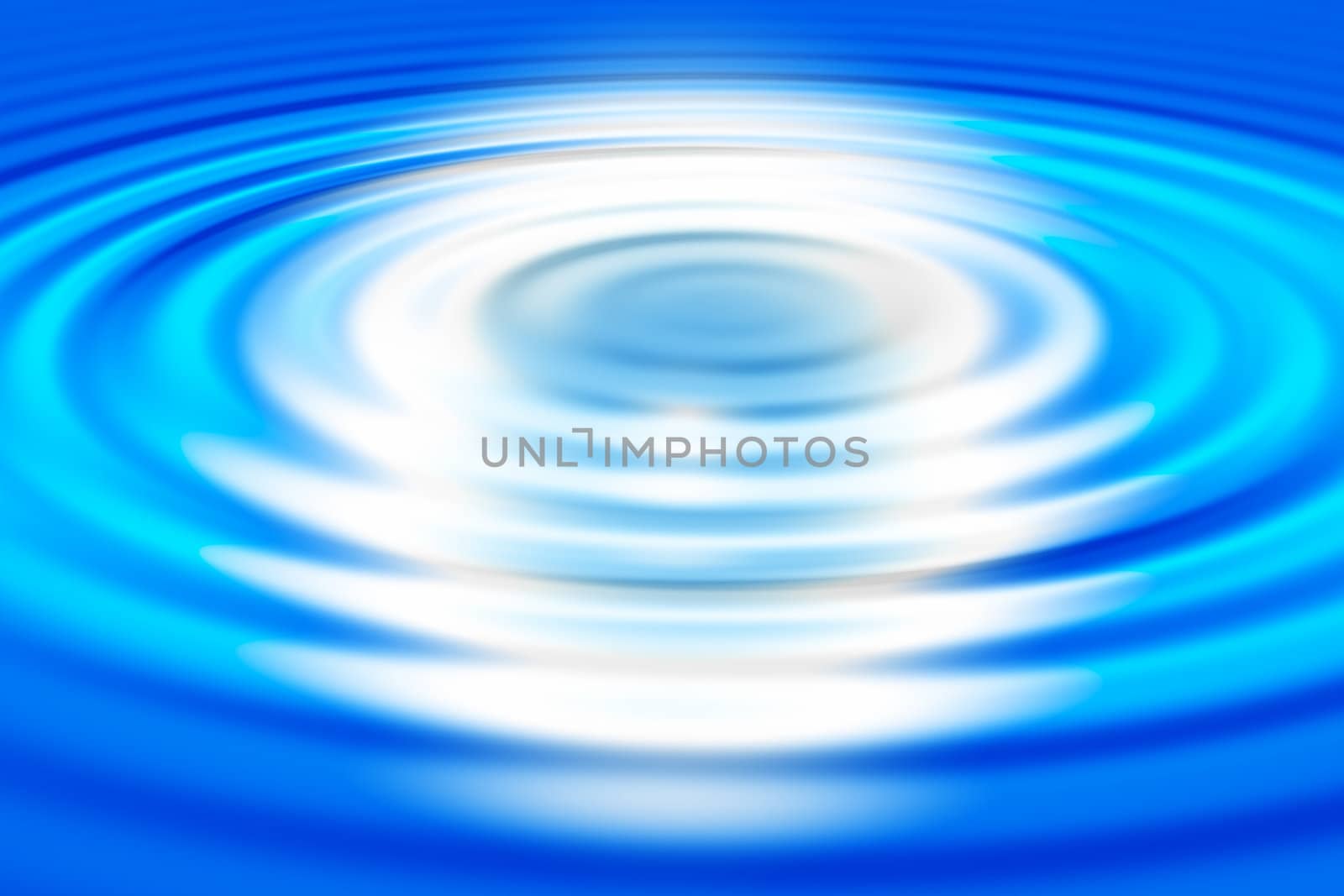 Round ripples on blue water. Blue  background