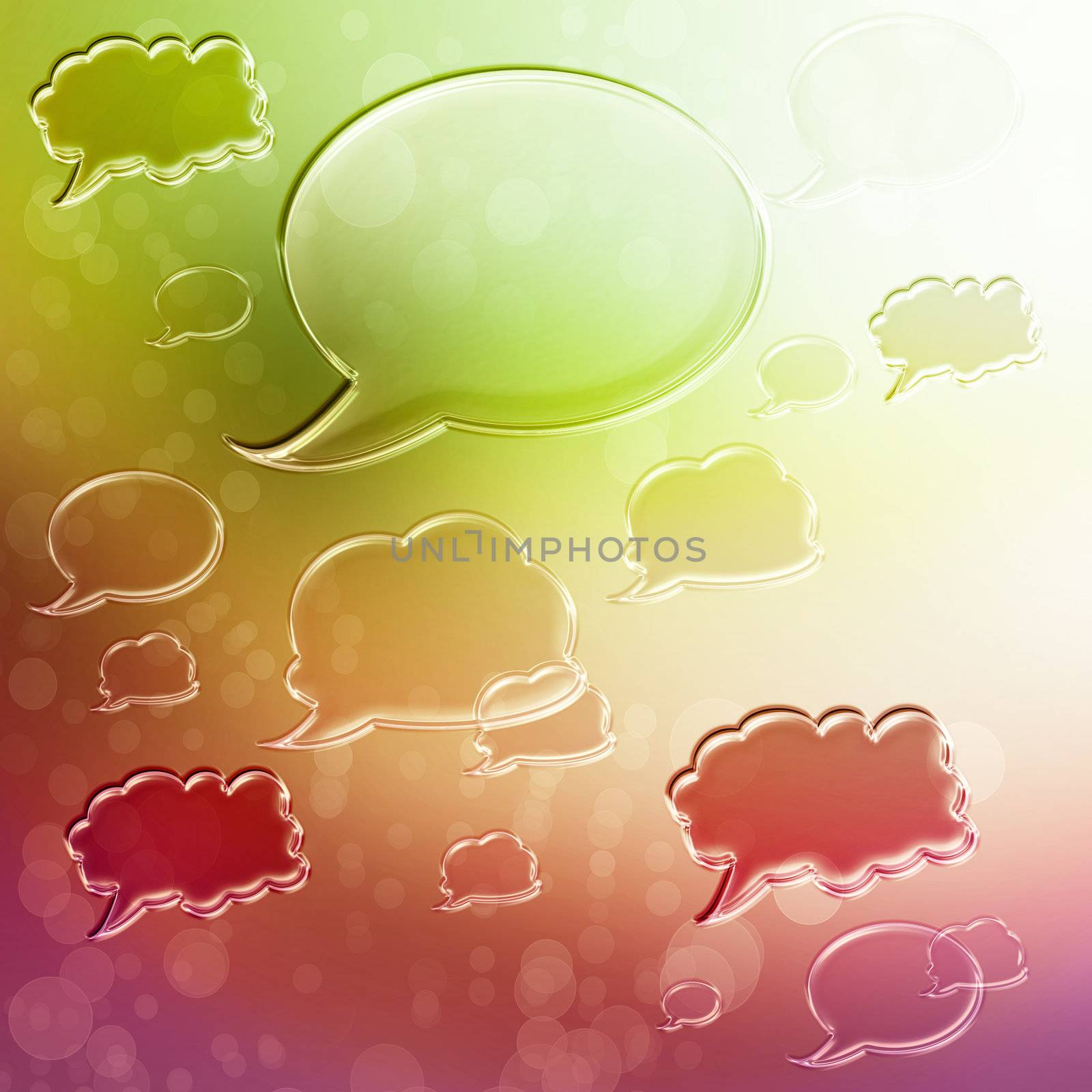 Red Speech Bubbles  by melpomene