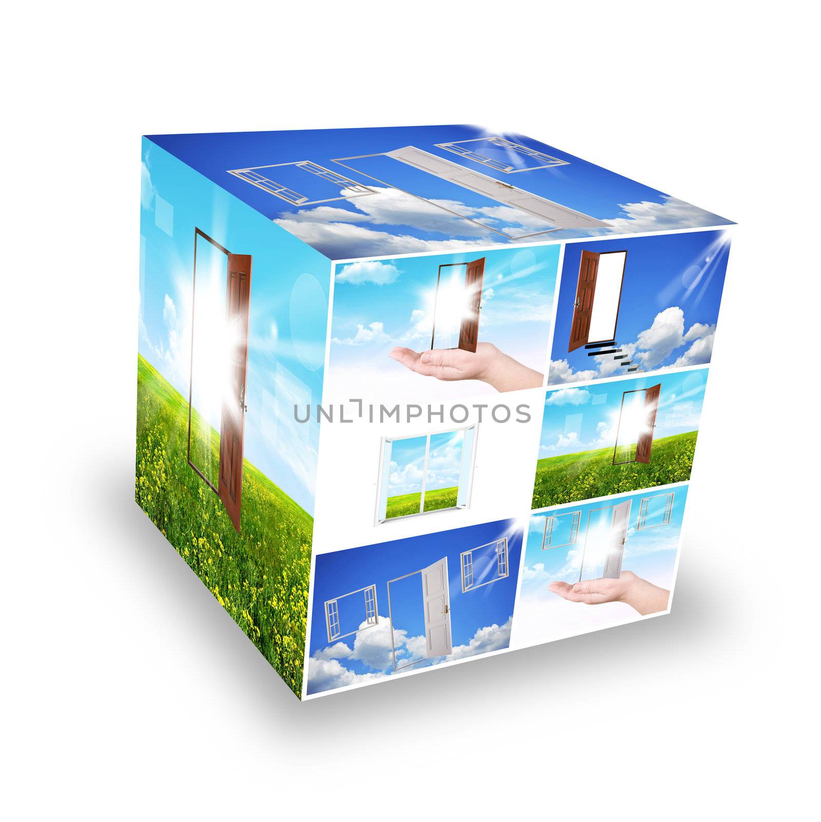 Cube. Windows and doors by petrkurgan