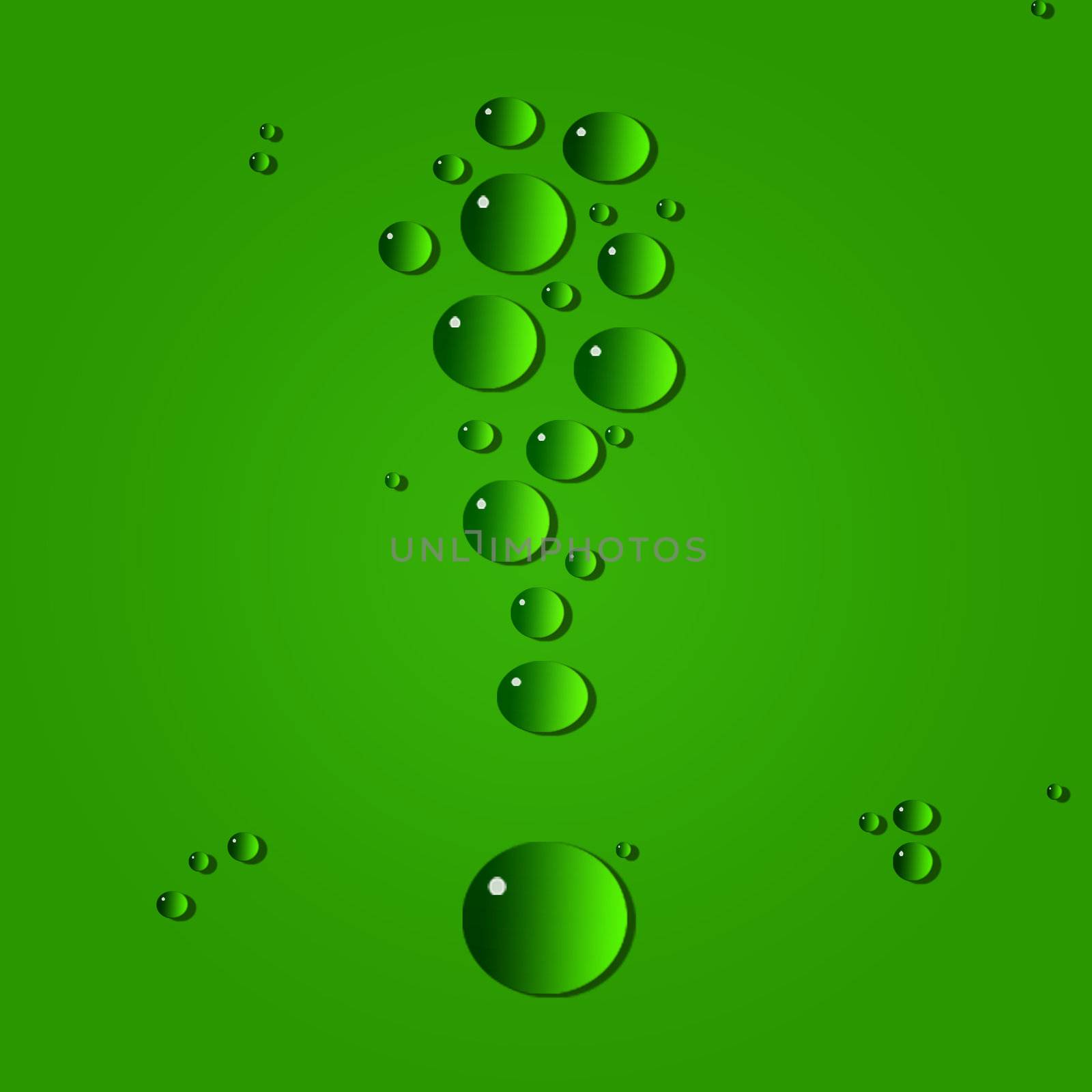 Water drops on a green background by petrkurgan