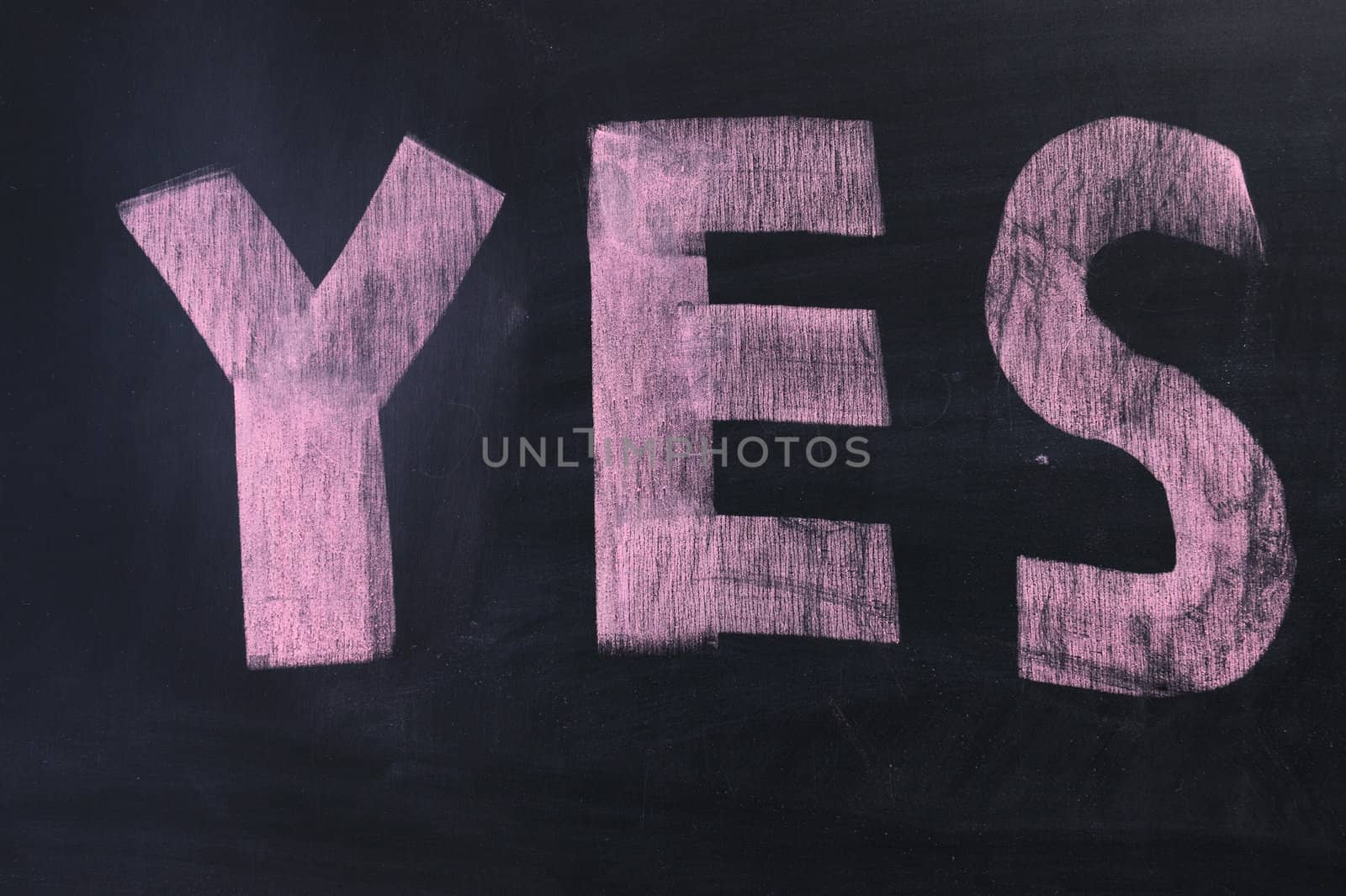 "YES" on chalkboard by raywoo