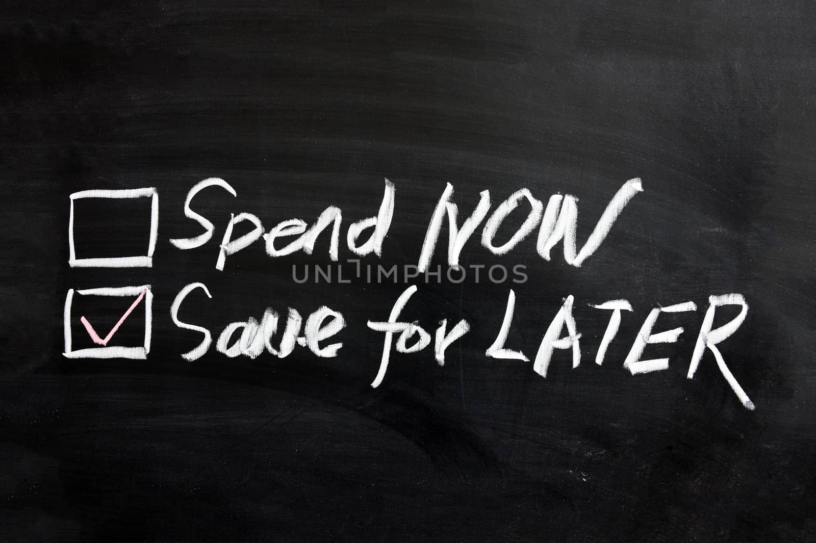 Spend now or save for later by raywoo