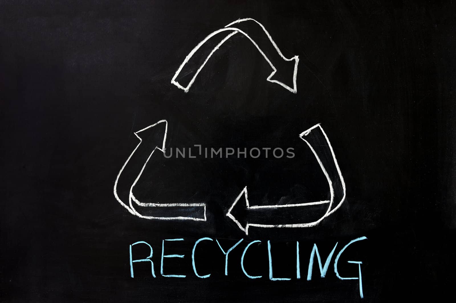 Chalk drawing - concept of recycling