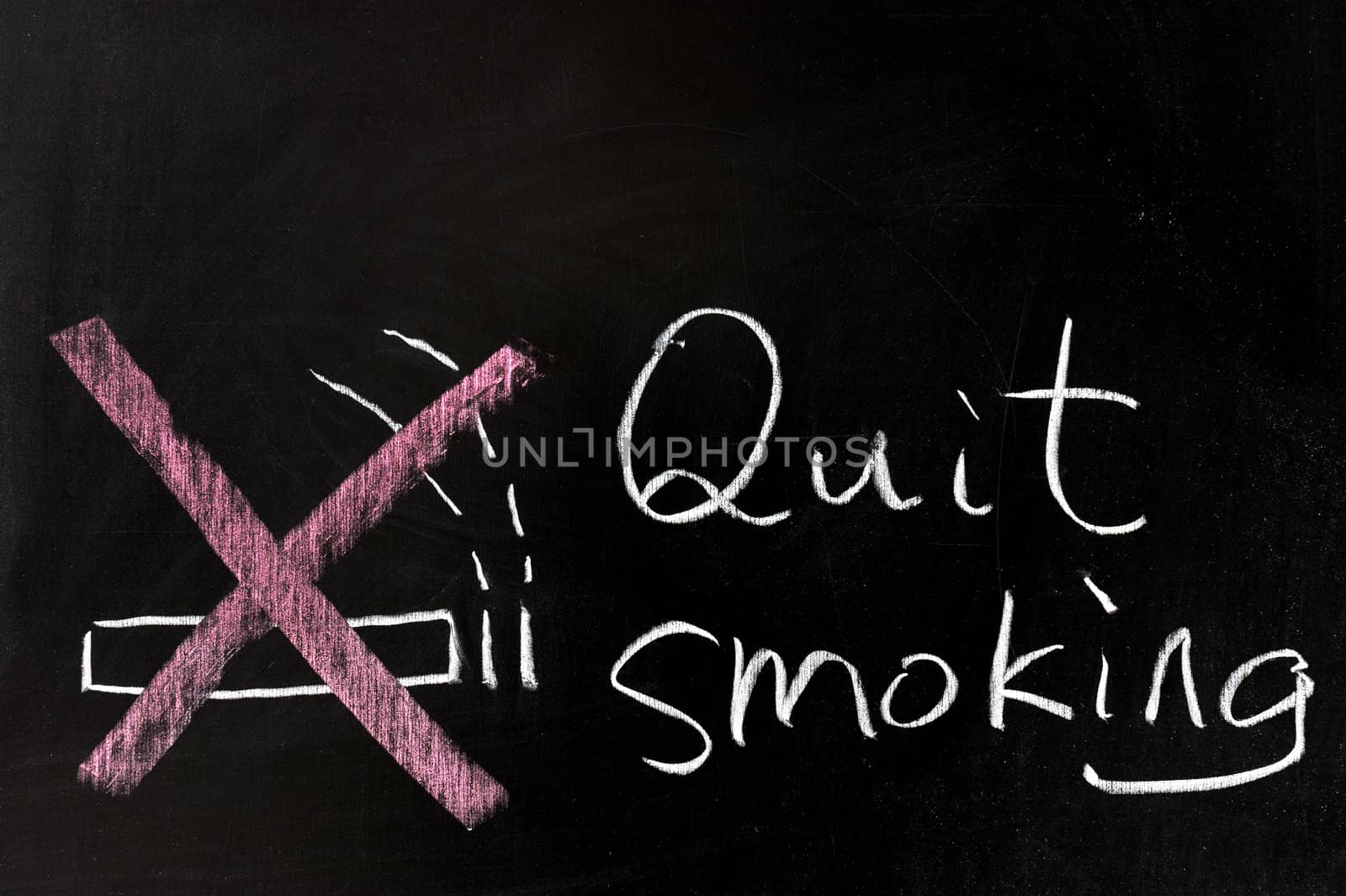 Chalk drawing - Quit smoking
