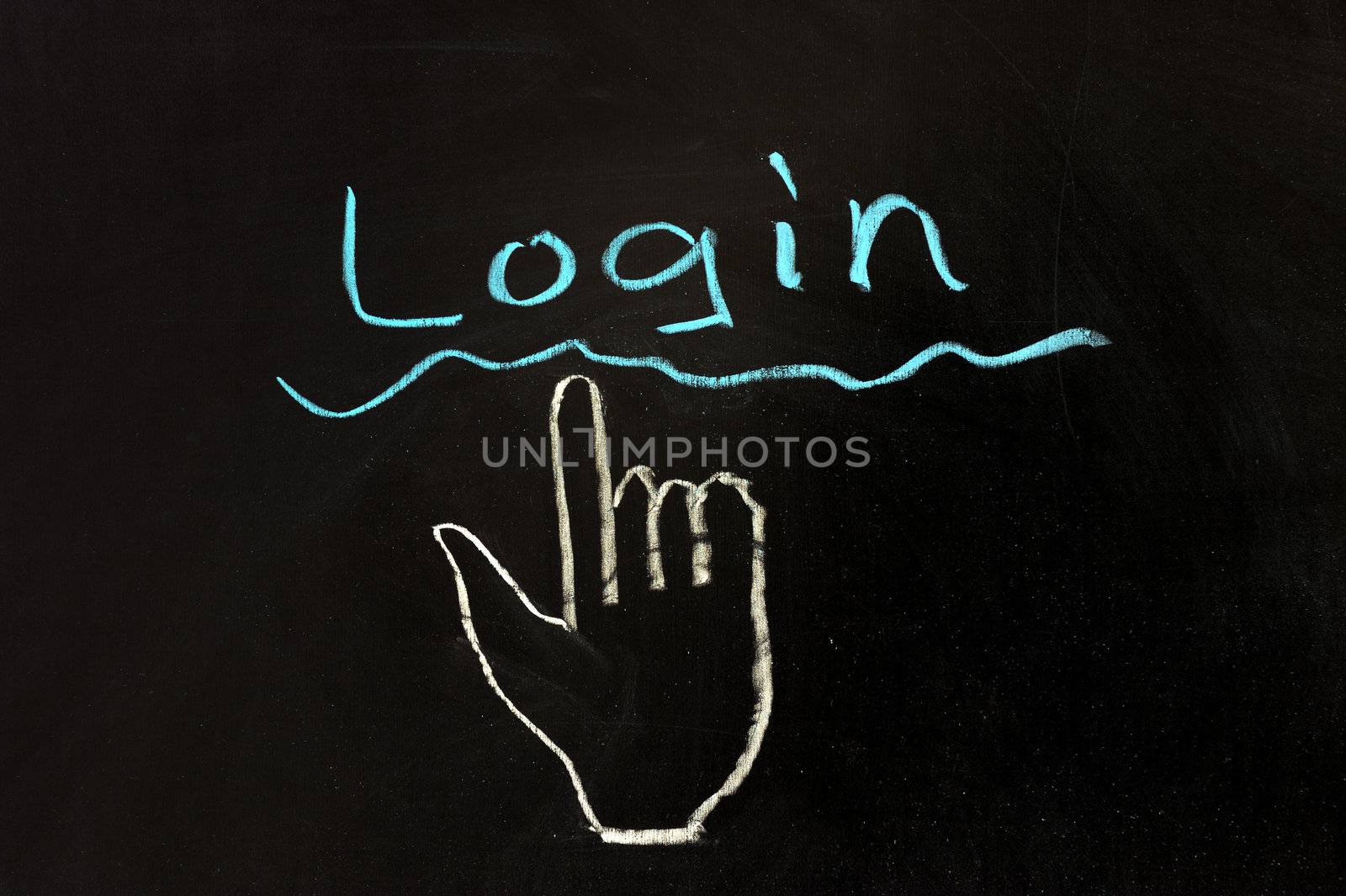 Chalk drawing - login