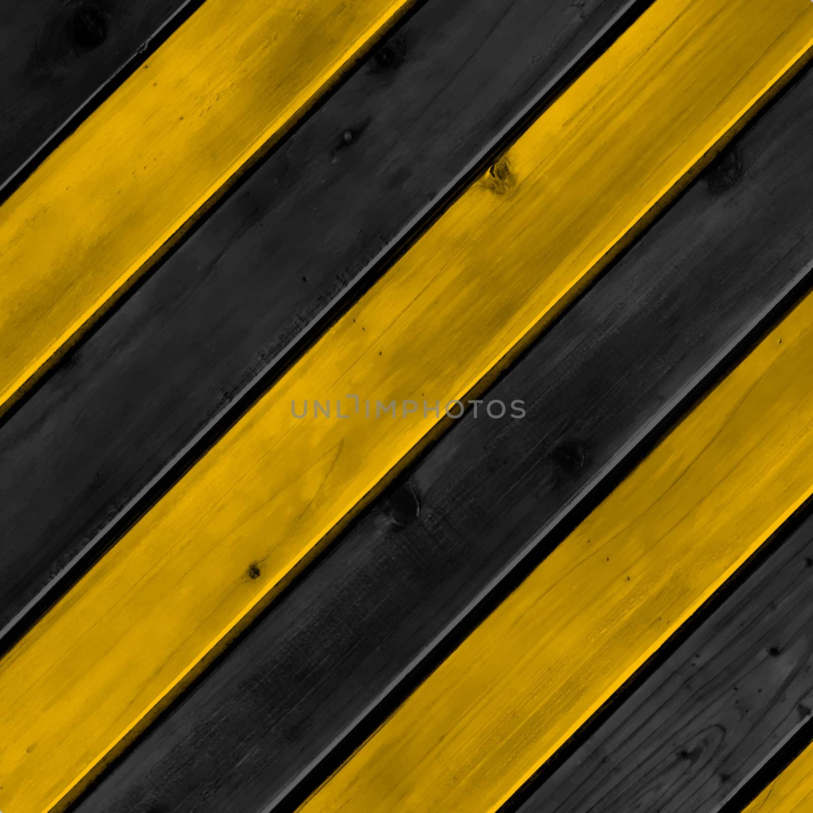 Yellow and black denger lines with wood board