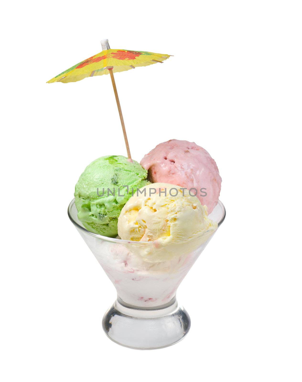 ice cream in a glass vase. by Fanfo