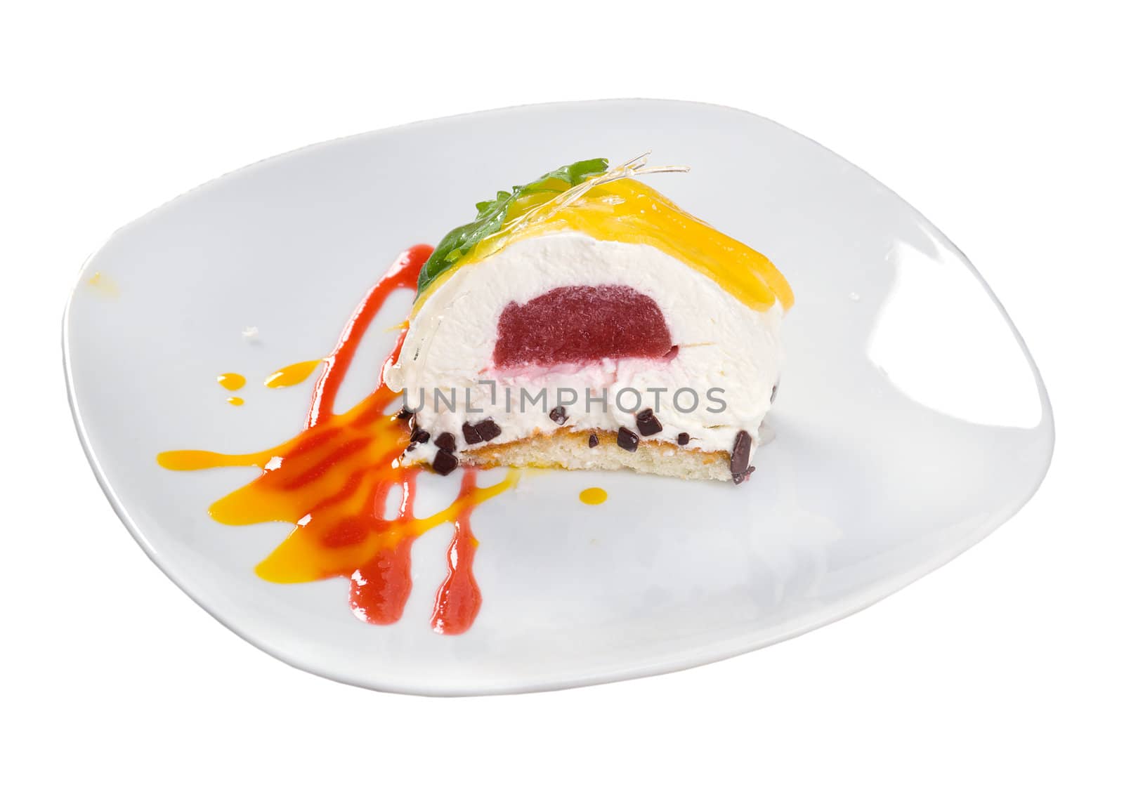  cake.sweet dessert.clipping Path .isolated on a white background.