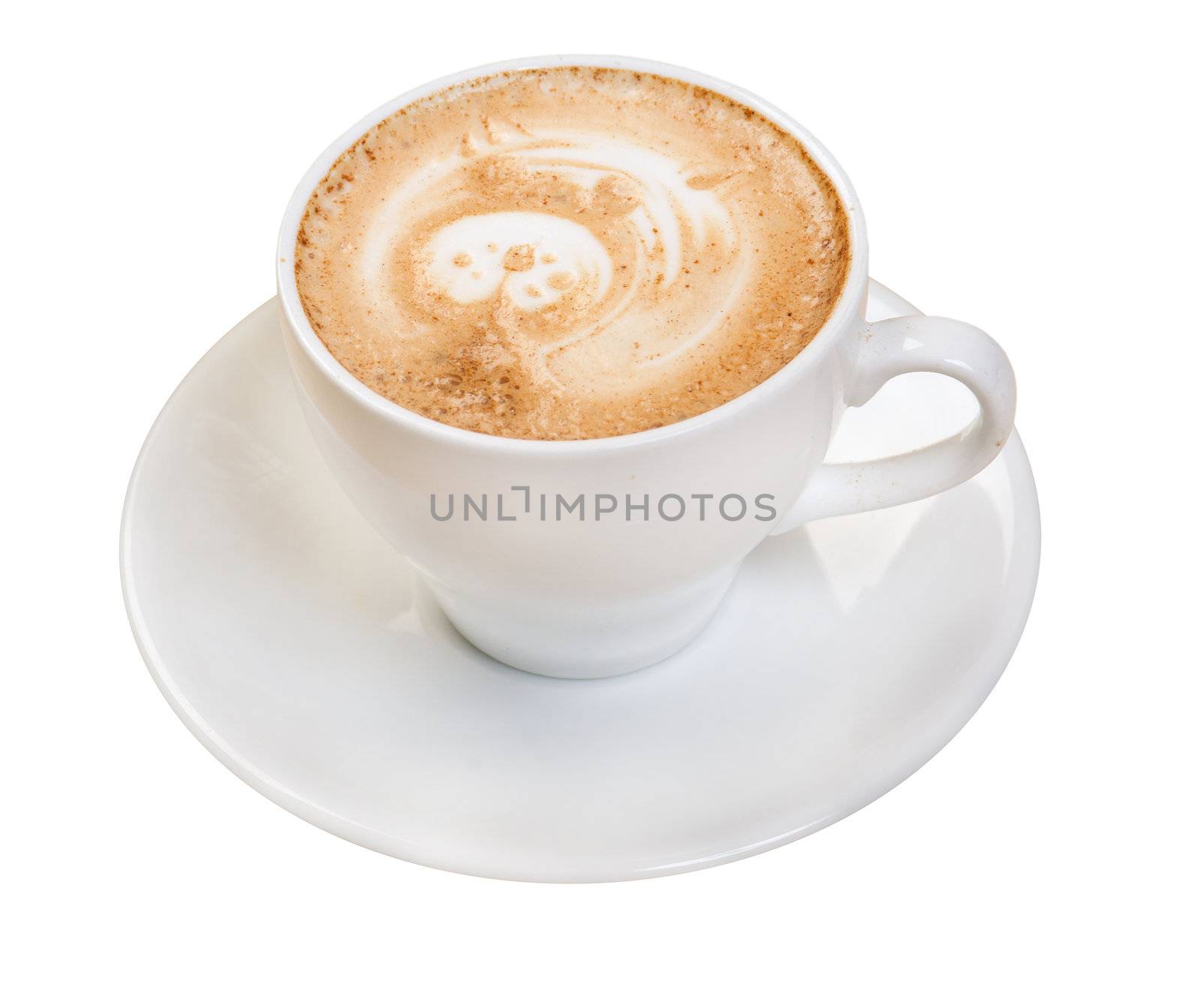cappuccino cup.coffee . isolated on a white background.