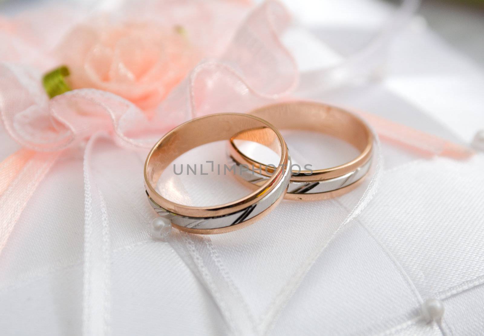 Golden wedding rings.engagement ring