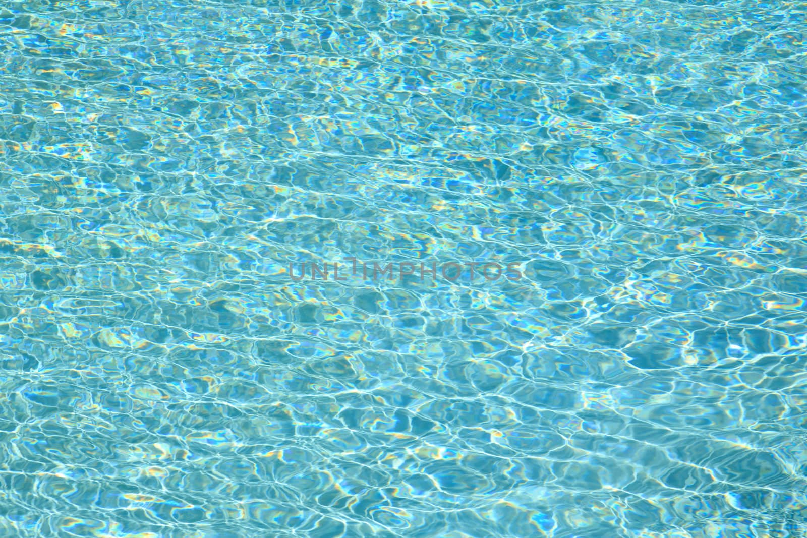 Refection of Blue water in Swimming pool with Ripple