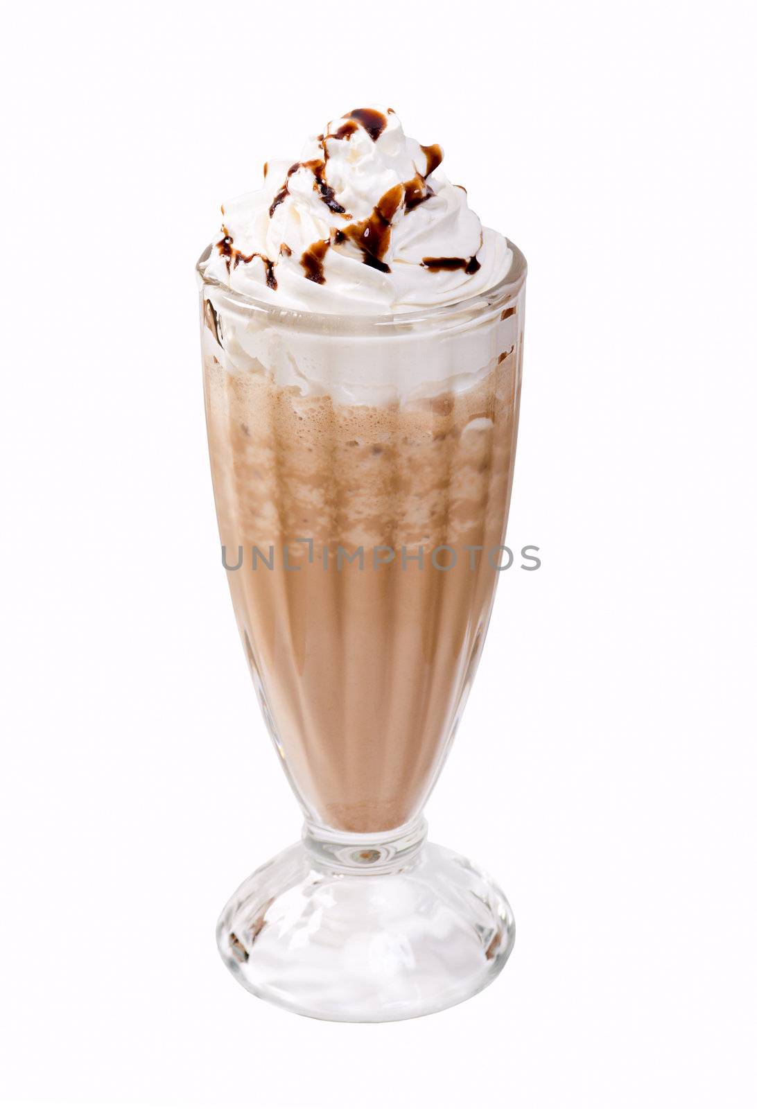 frappe coffee .Isolated on White Background