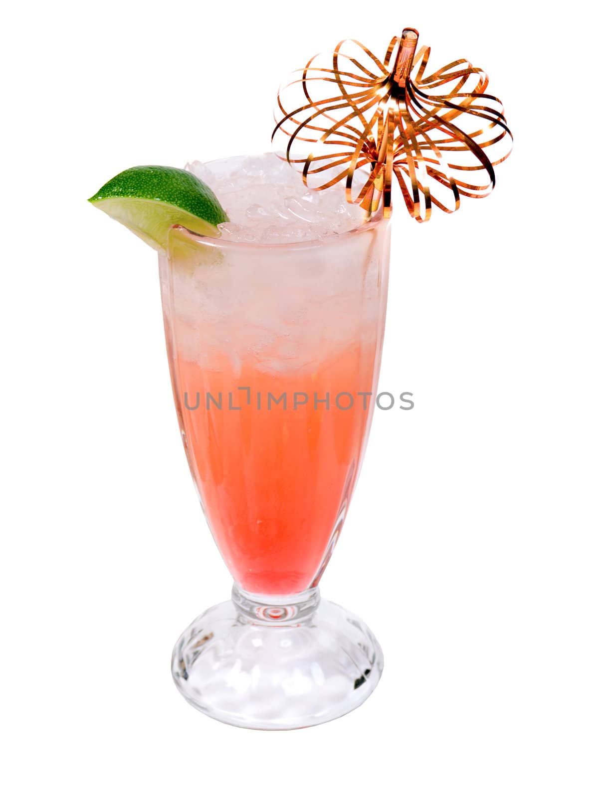 tropical cocktail.isolated on white background.clipping Path