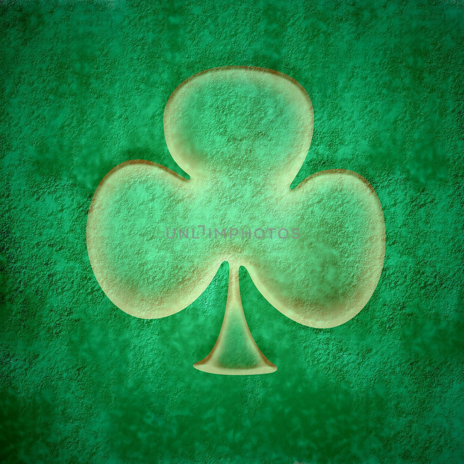 grunge green background, three leaf clover transparent