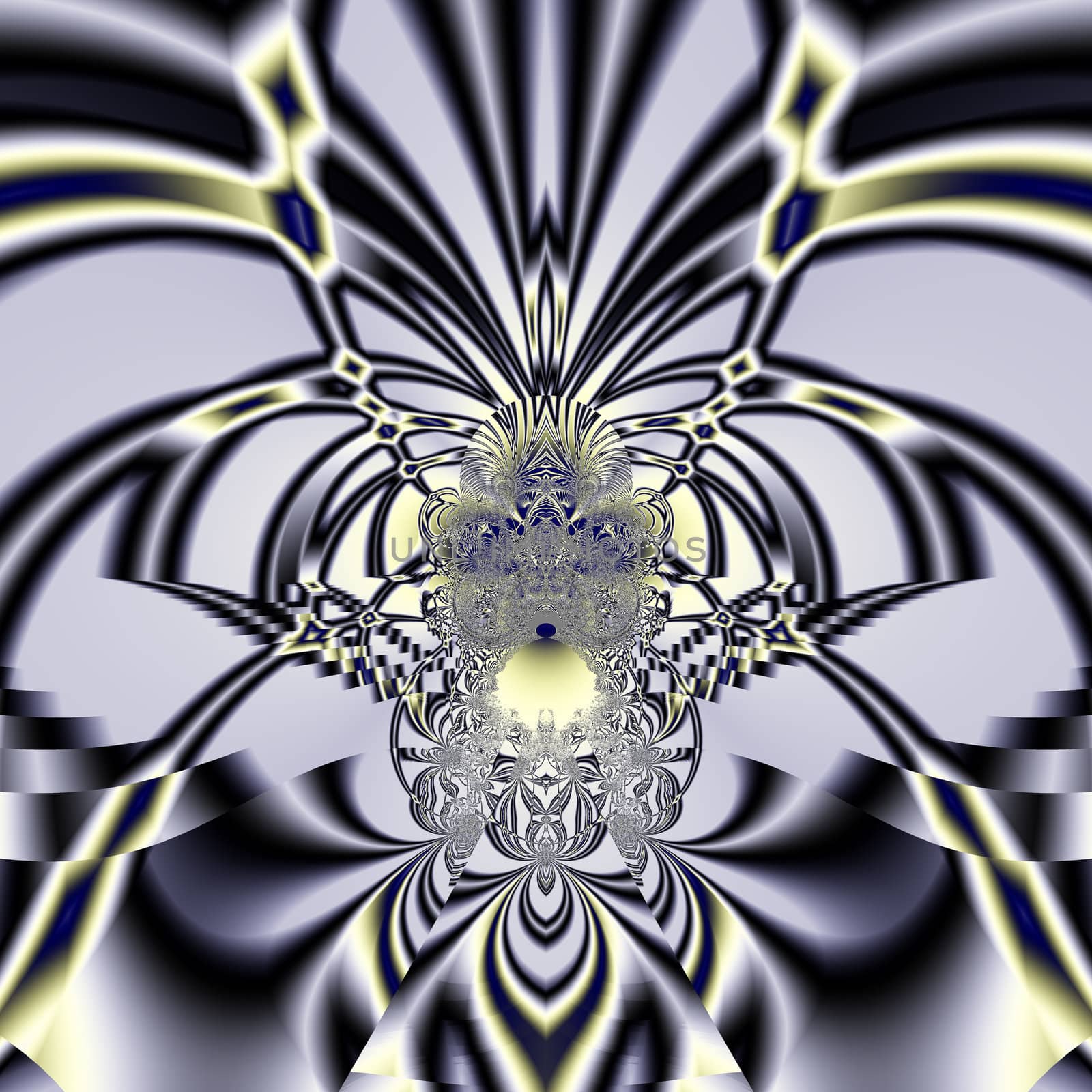 Elegant fractal design, abstract psychedelic art, purple iris