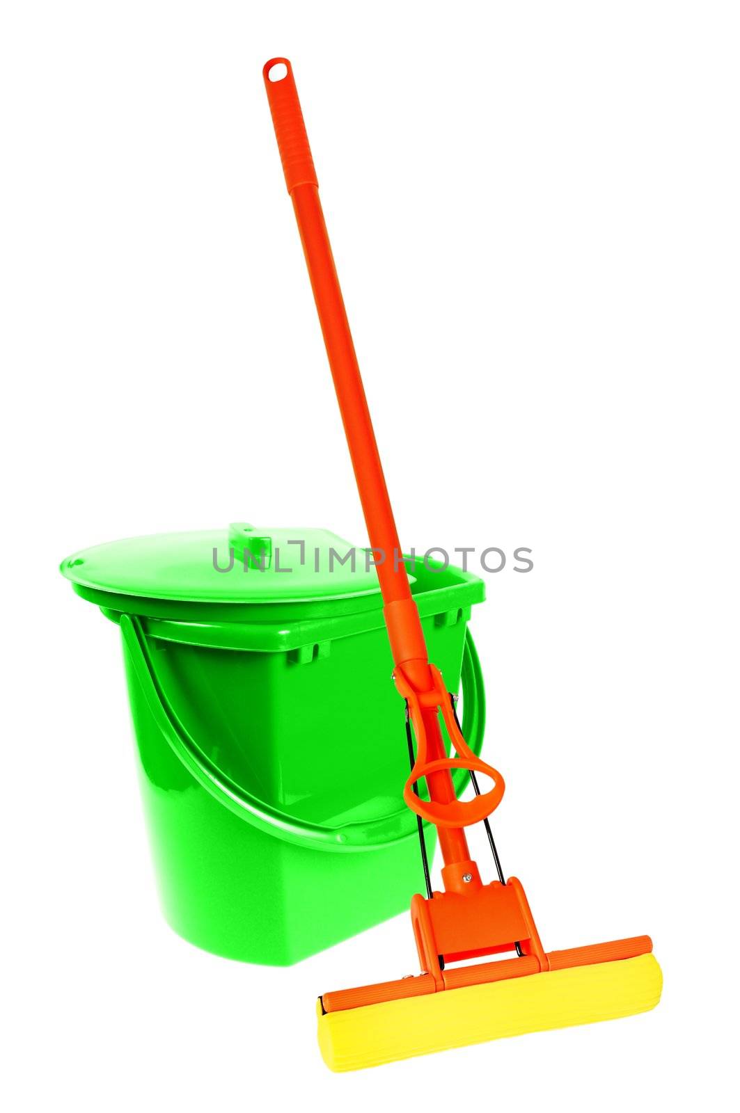 Mop and bucket by grauvision