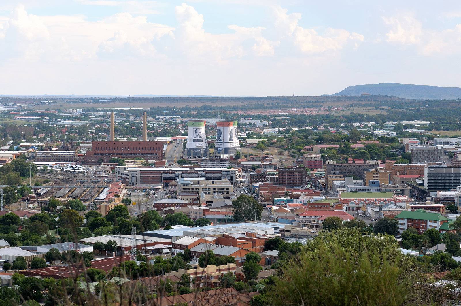 Part of the city centre of Bloemfontein in South Africa