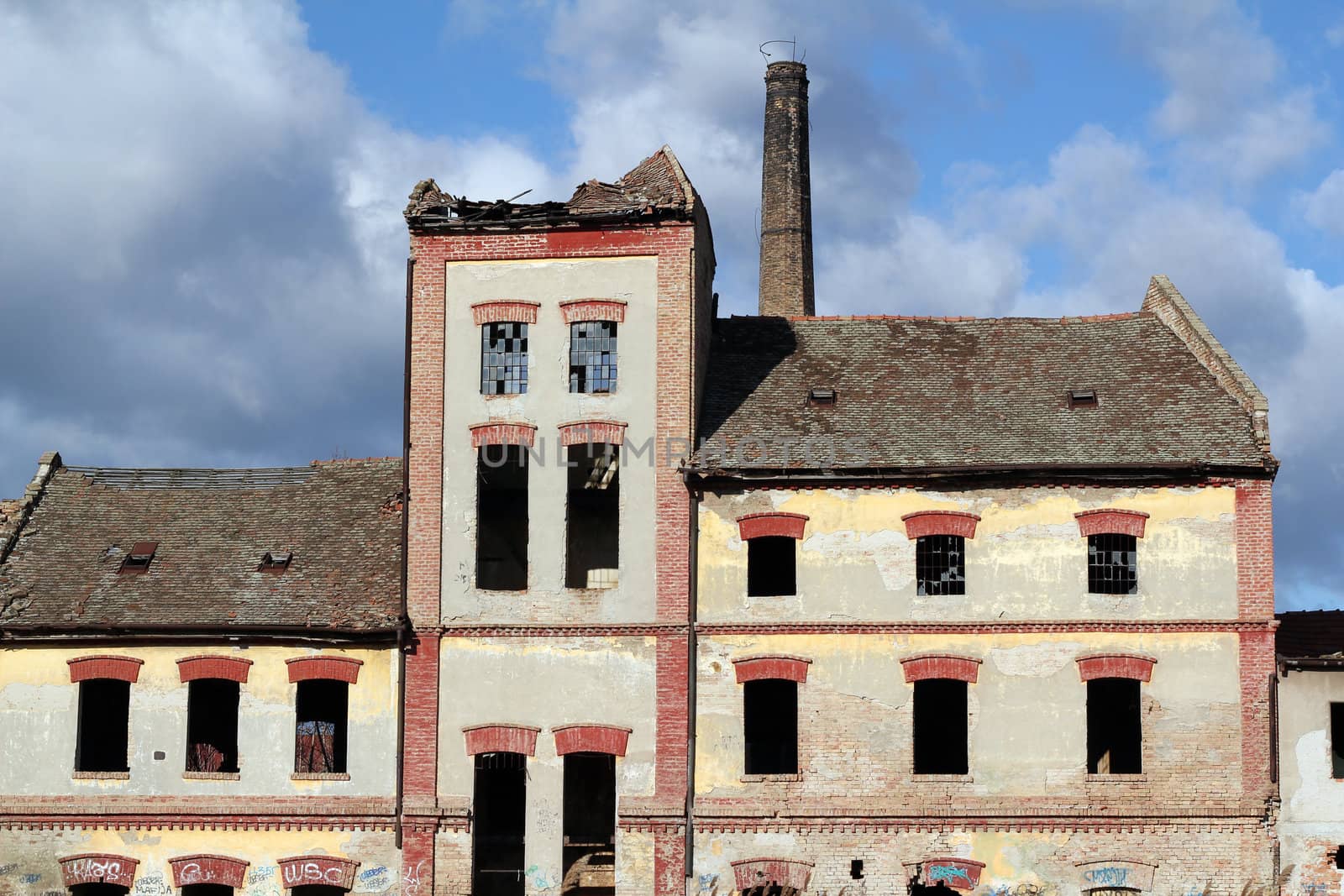 old ruined abandoned factory