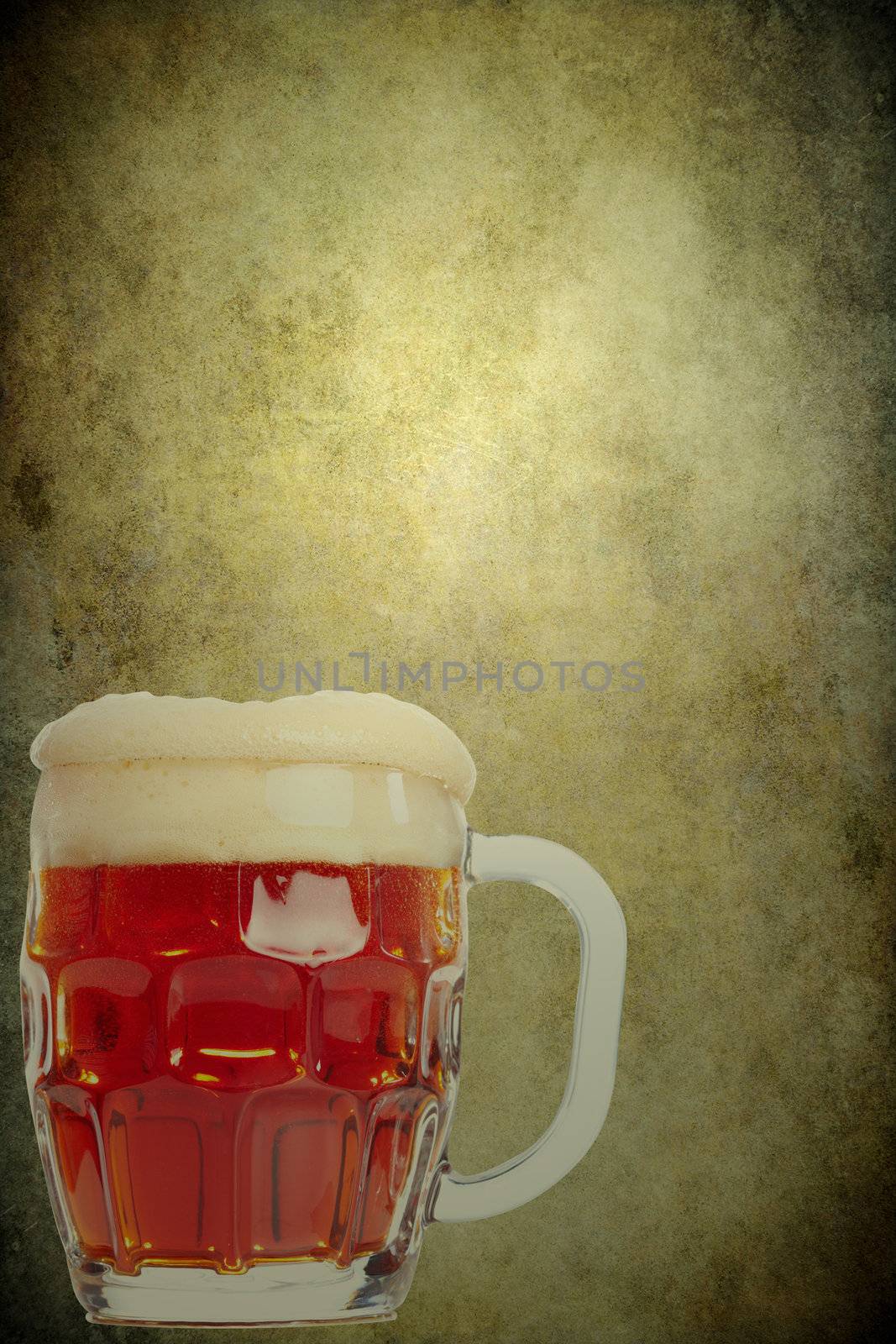 Glass with beer by petrkurgan