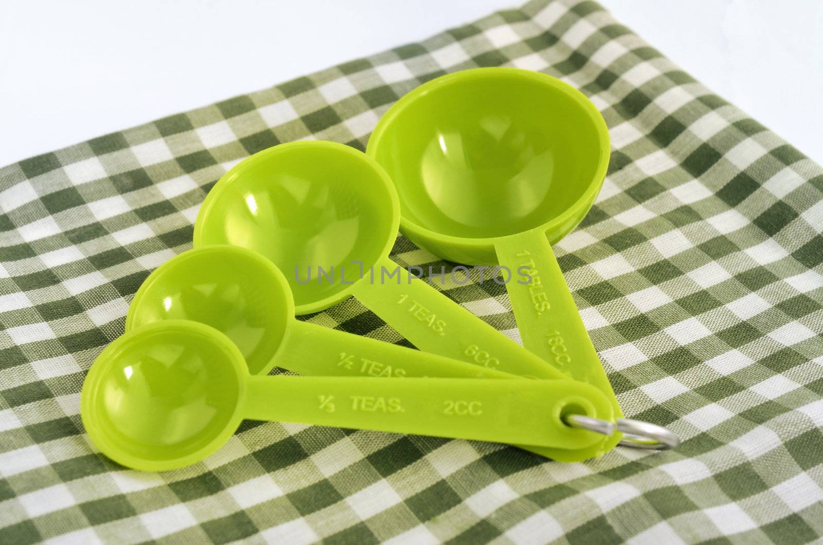 Measuring spoon set green color