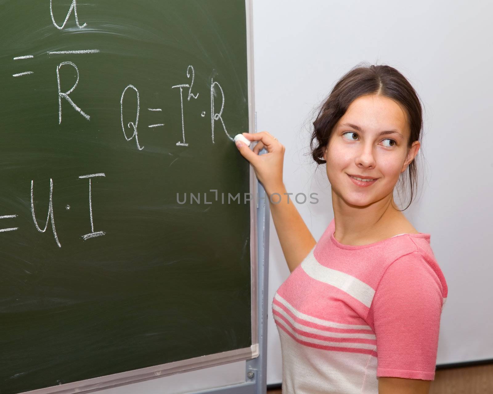 Girl in the Physics Classroom by AleksandrN