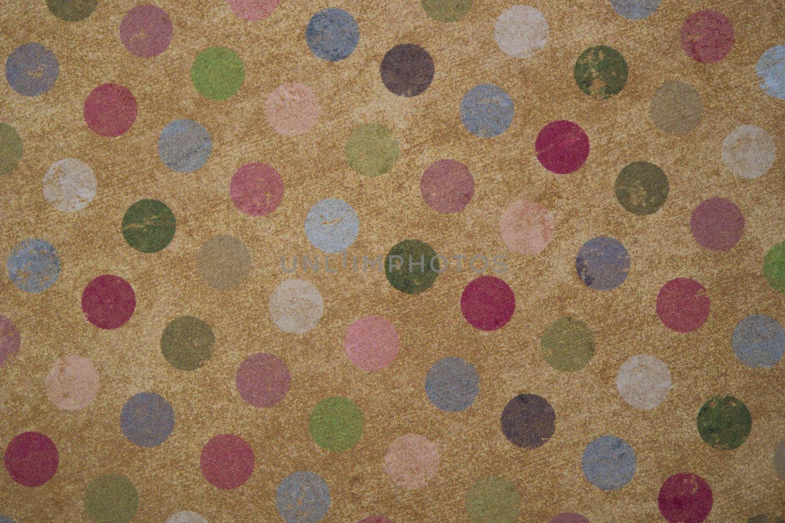 Image of a worn faded vintage polka dot background