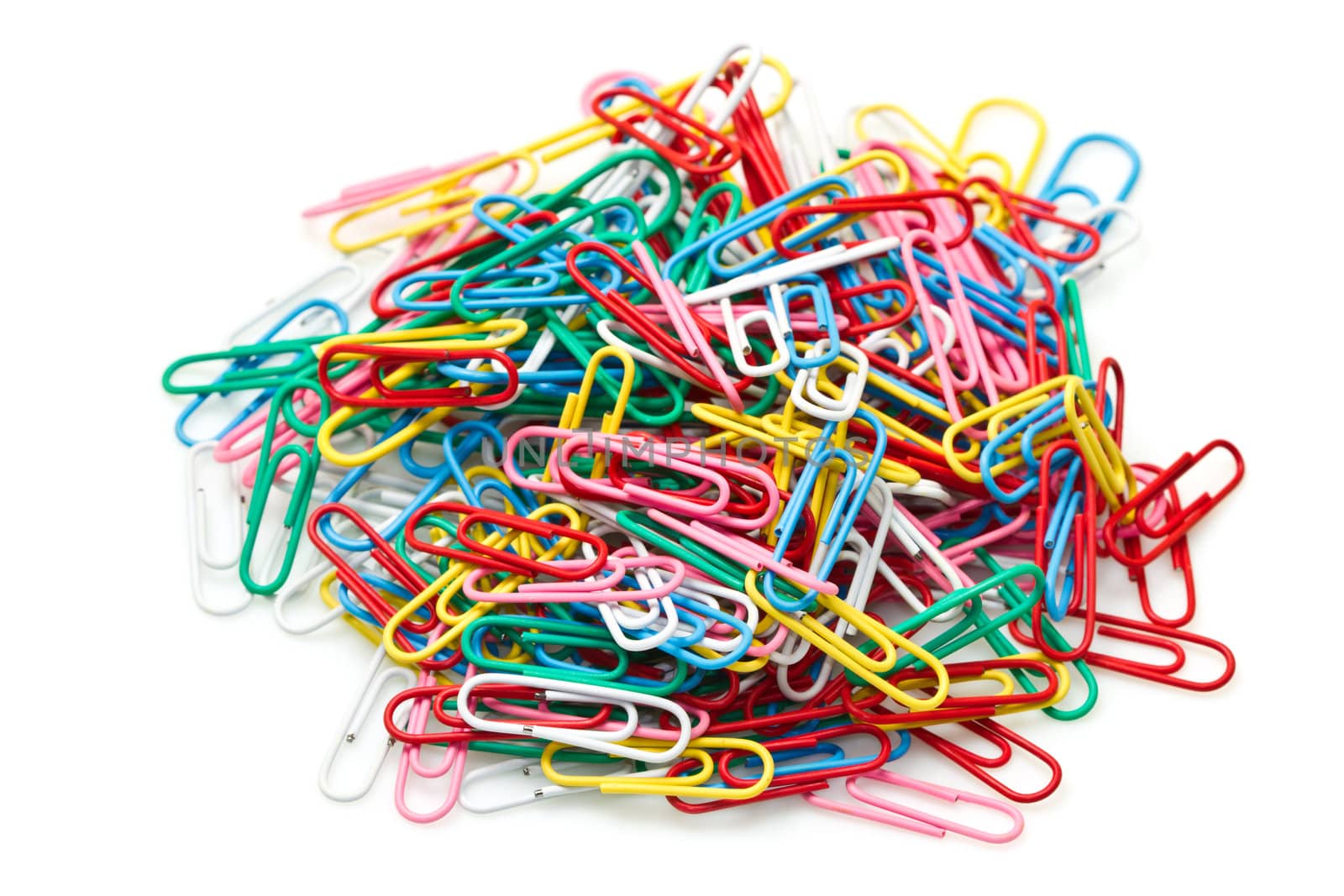 Multicolored paper clips