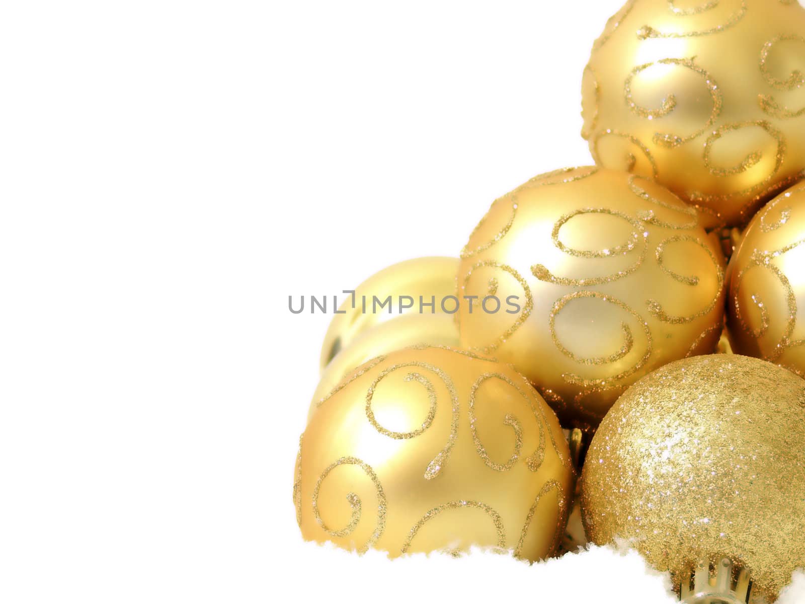 Christmas gold balls by mereutaandrei