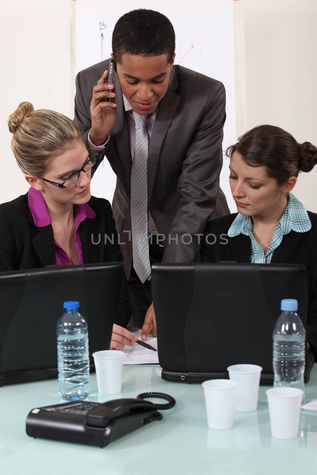 Team of young business people