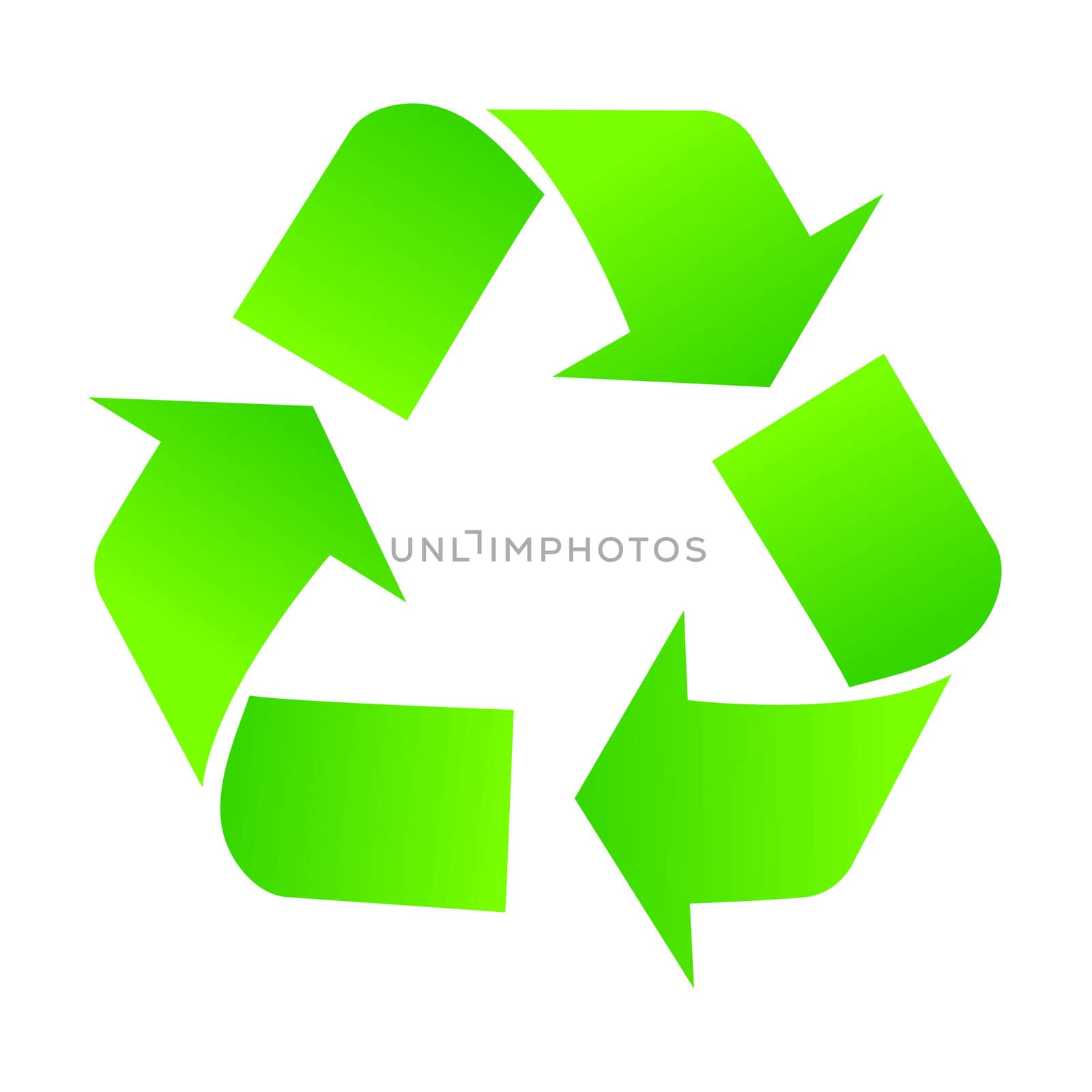 Recycle Symbol green ecology isolated on white background