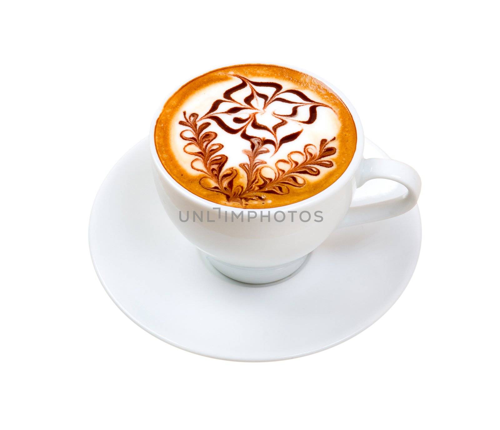 Chocolate  cappuccino time.Cup of coffee 
