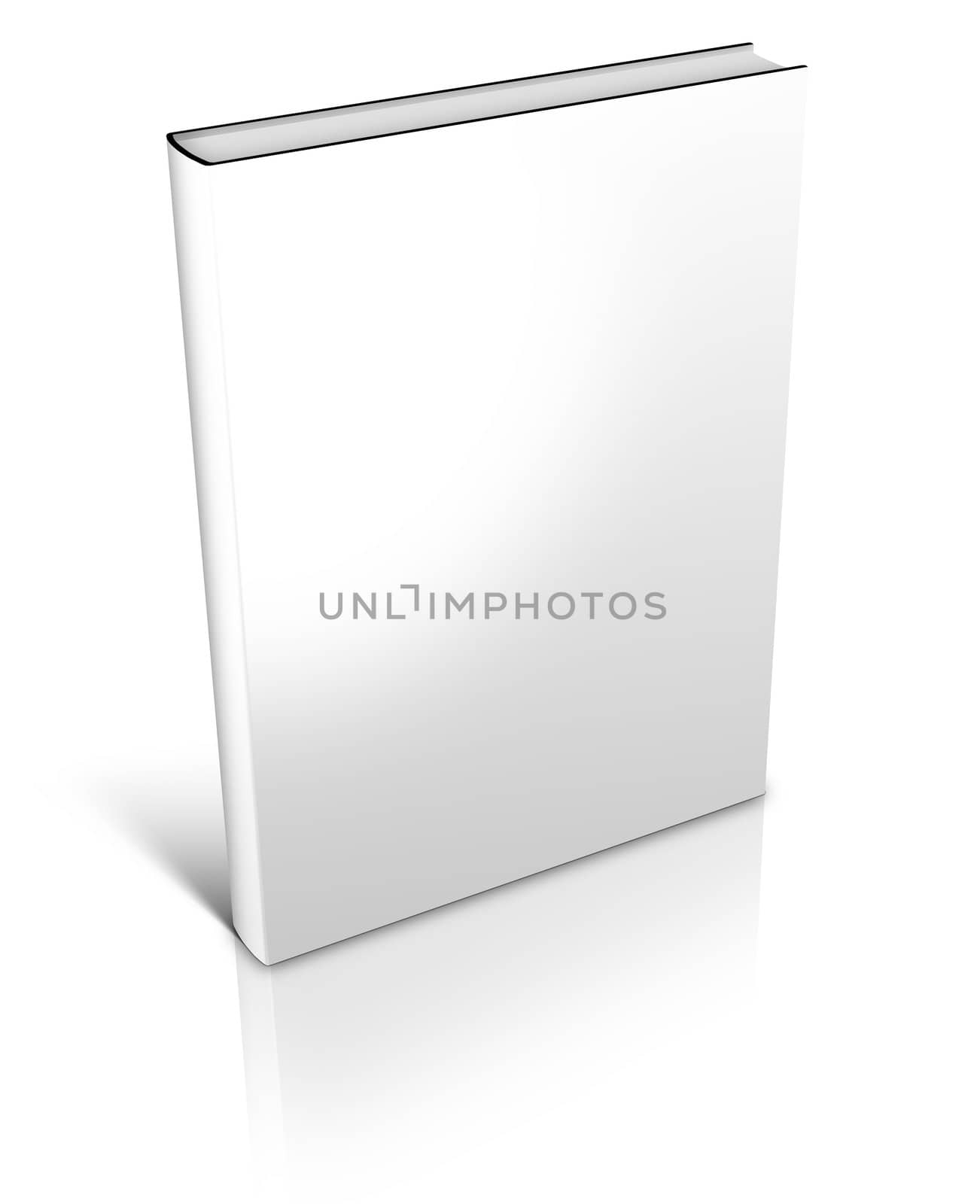 3D white Hard Cover Book isolated on white background