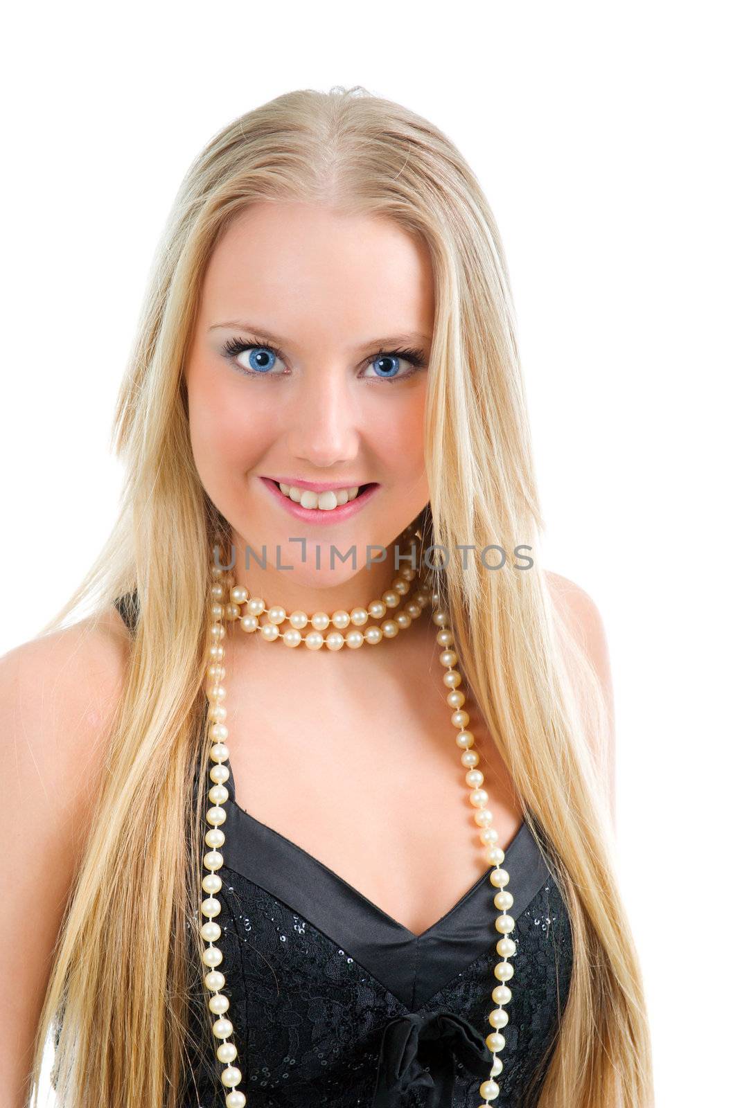 beauty close-up portrait young woman.Fashion portrait of a beautiful blonde girl 