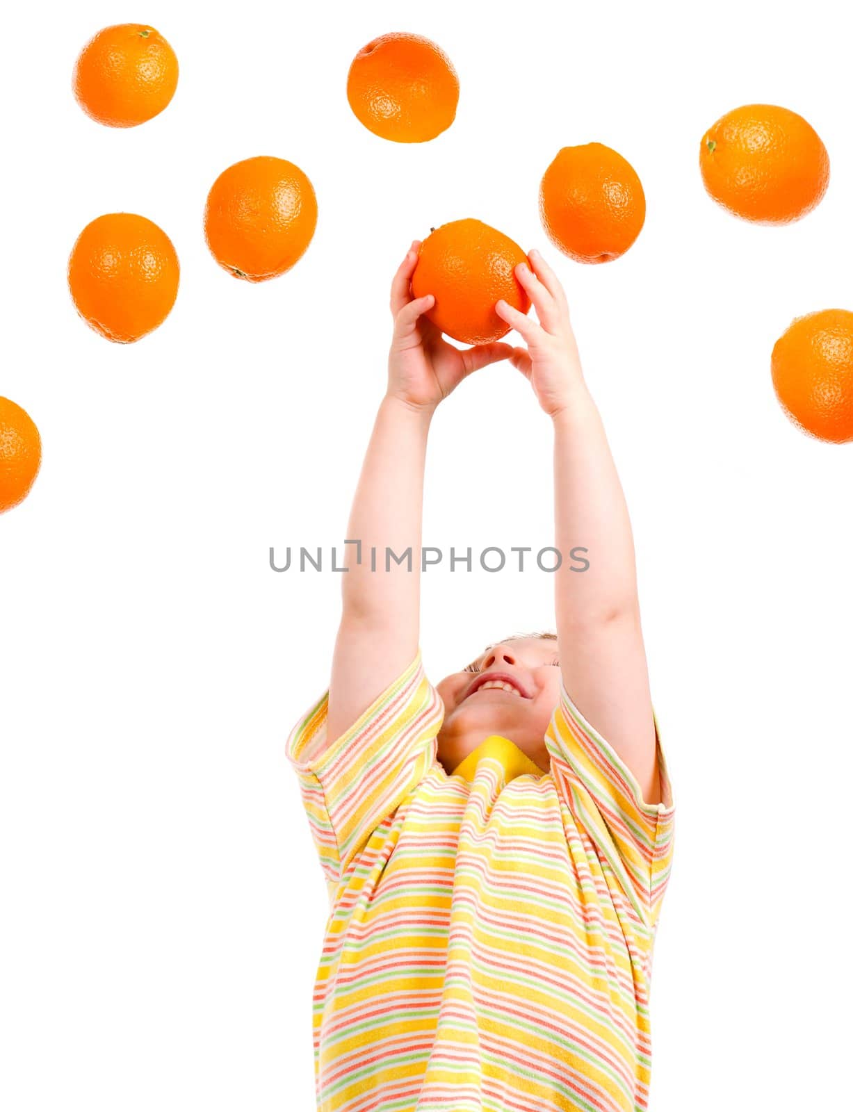 boy hunts for orange by Fanfo