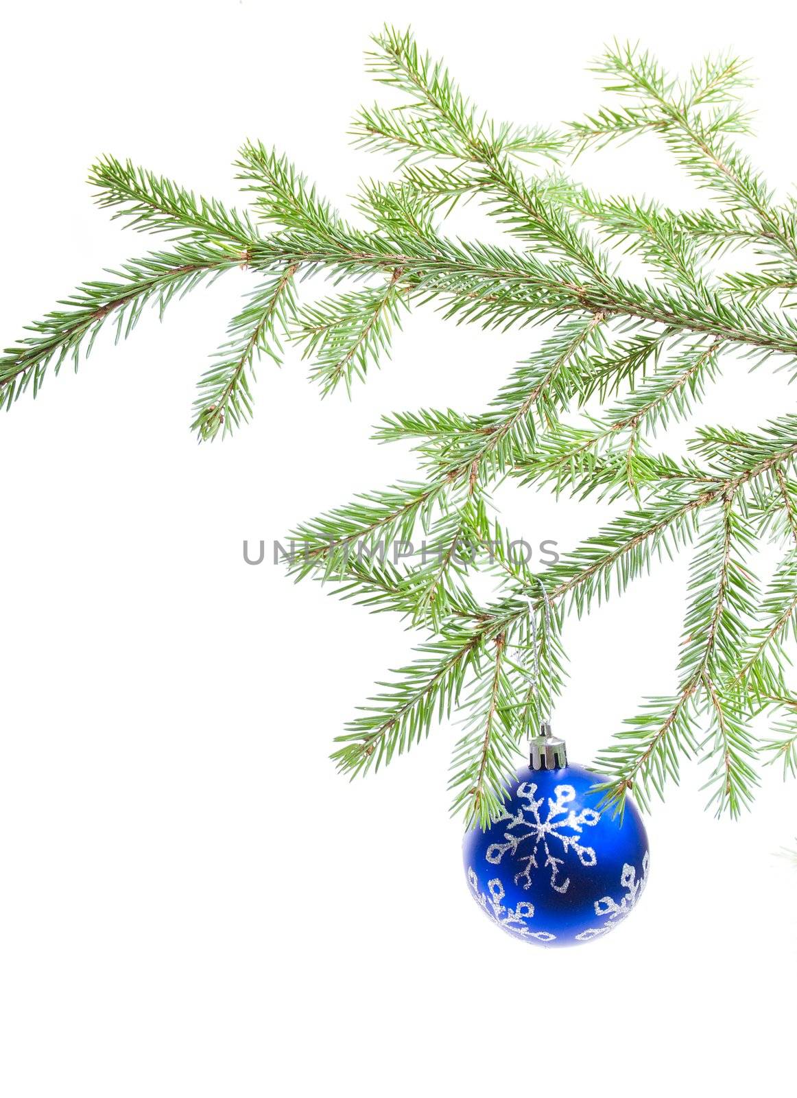 christmas ornament with christmas tree.white background