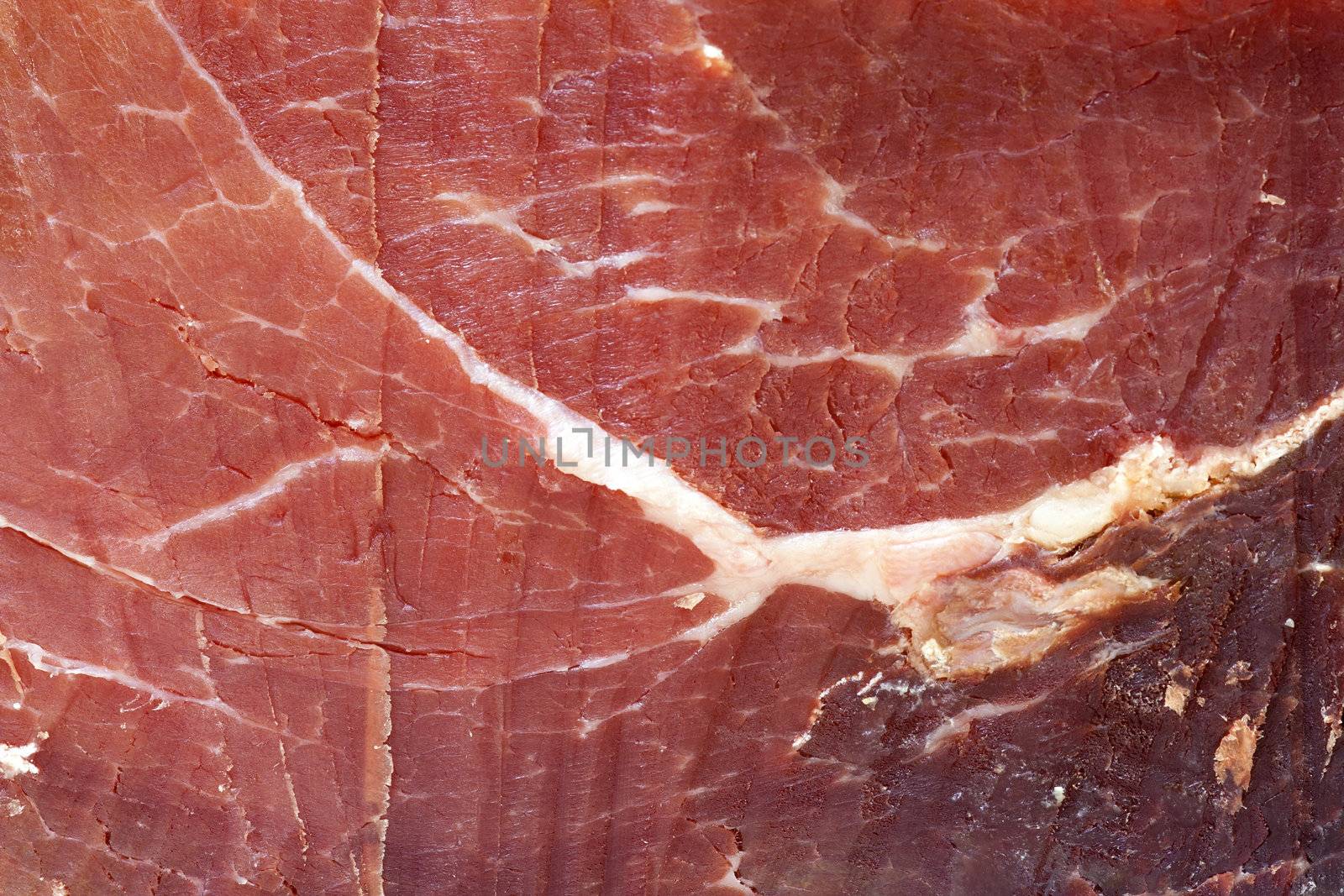 Detail of the serrano ham - dried meat pork