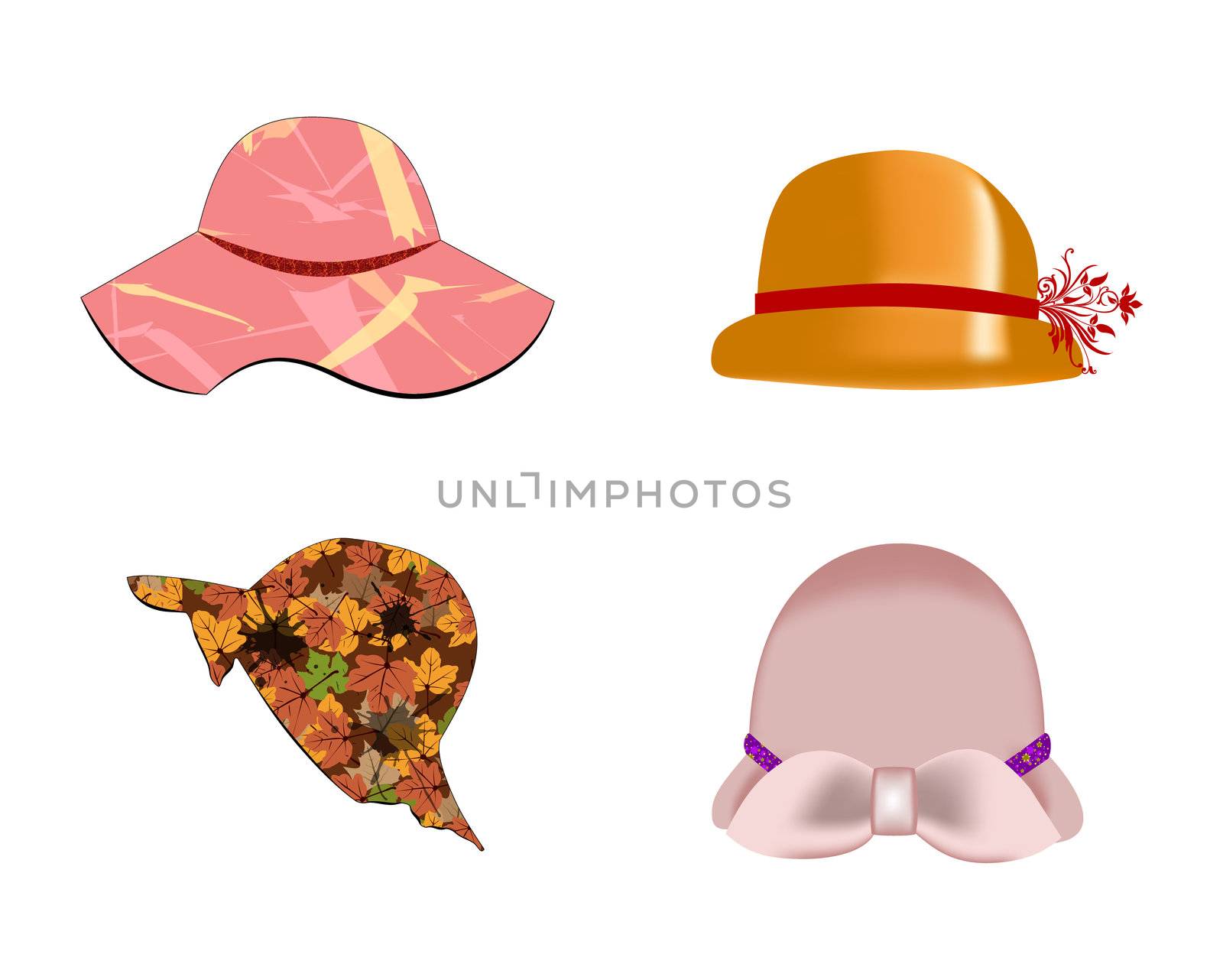 Collection of hats for women