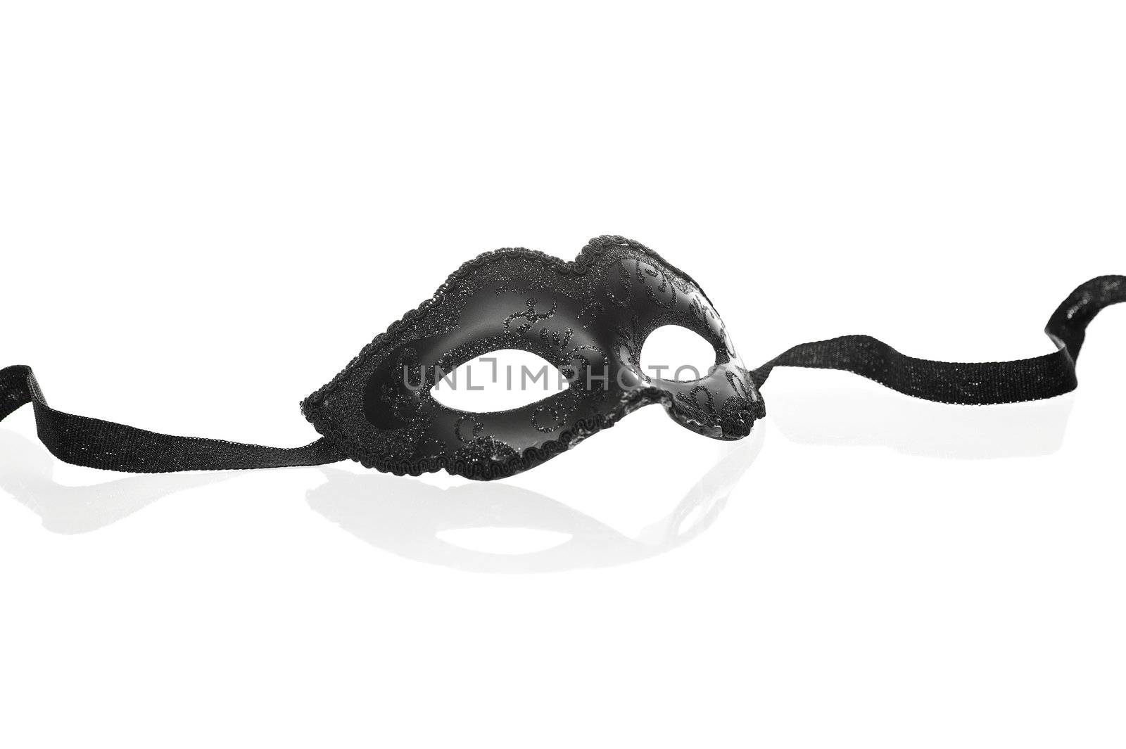 Black mask on white background by stockbymh