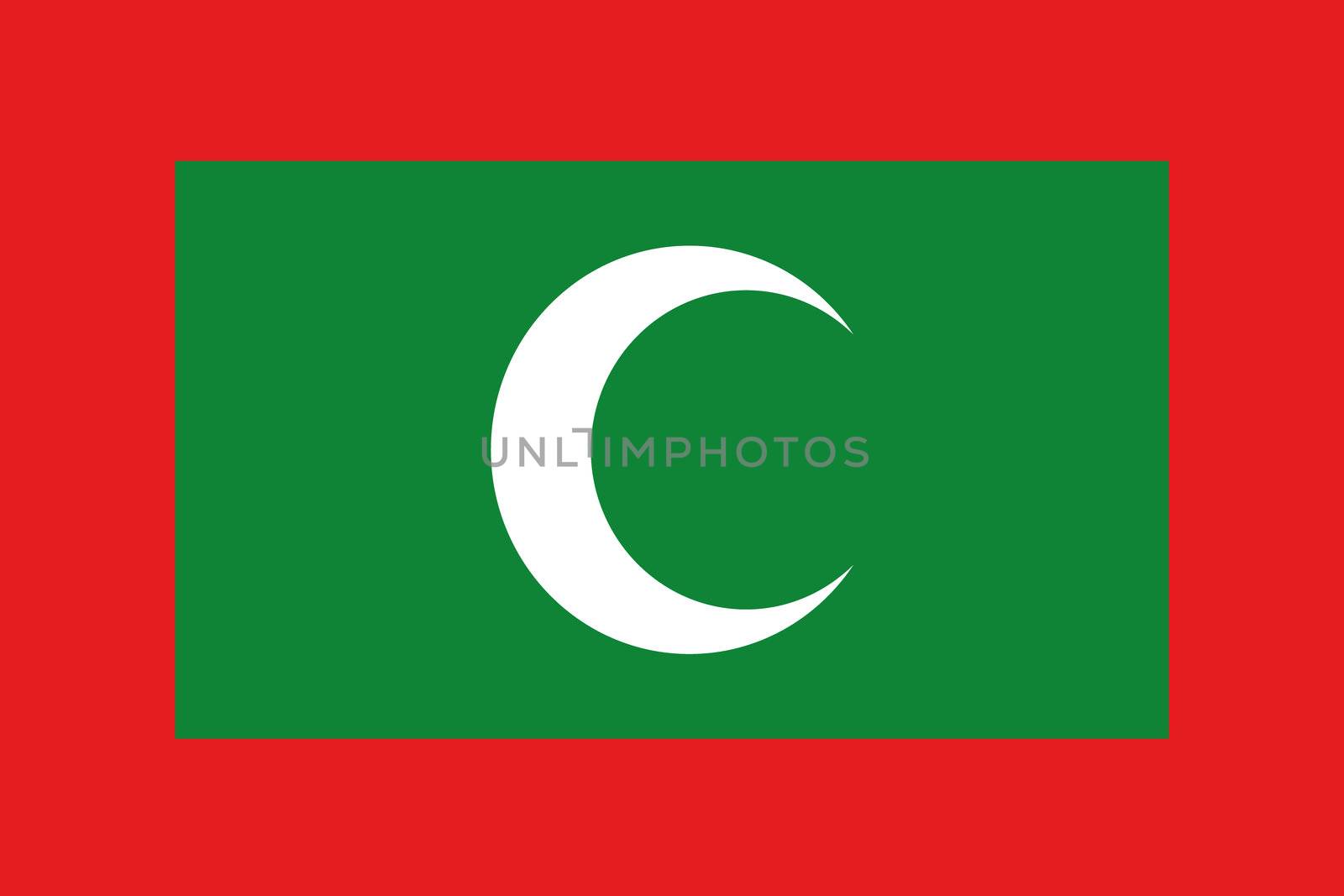 Illustrated Drawing of the flag of Maldives by DragonEyeMedia