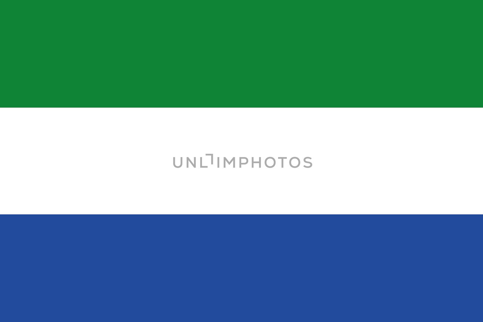 Illustrated Drawing of the flag of Sierra Leone by DragonEyeMedia