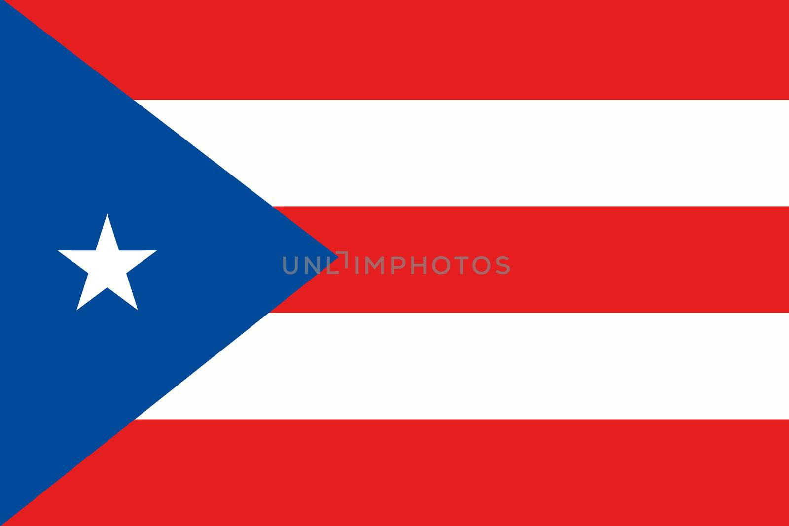 Illustrated Drawing of the flag of Puerto Rico by DragonEyeMedia