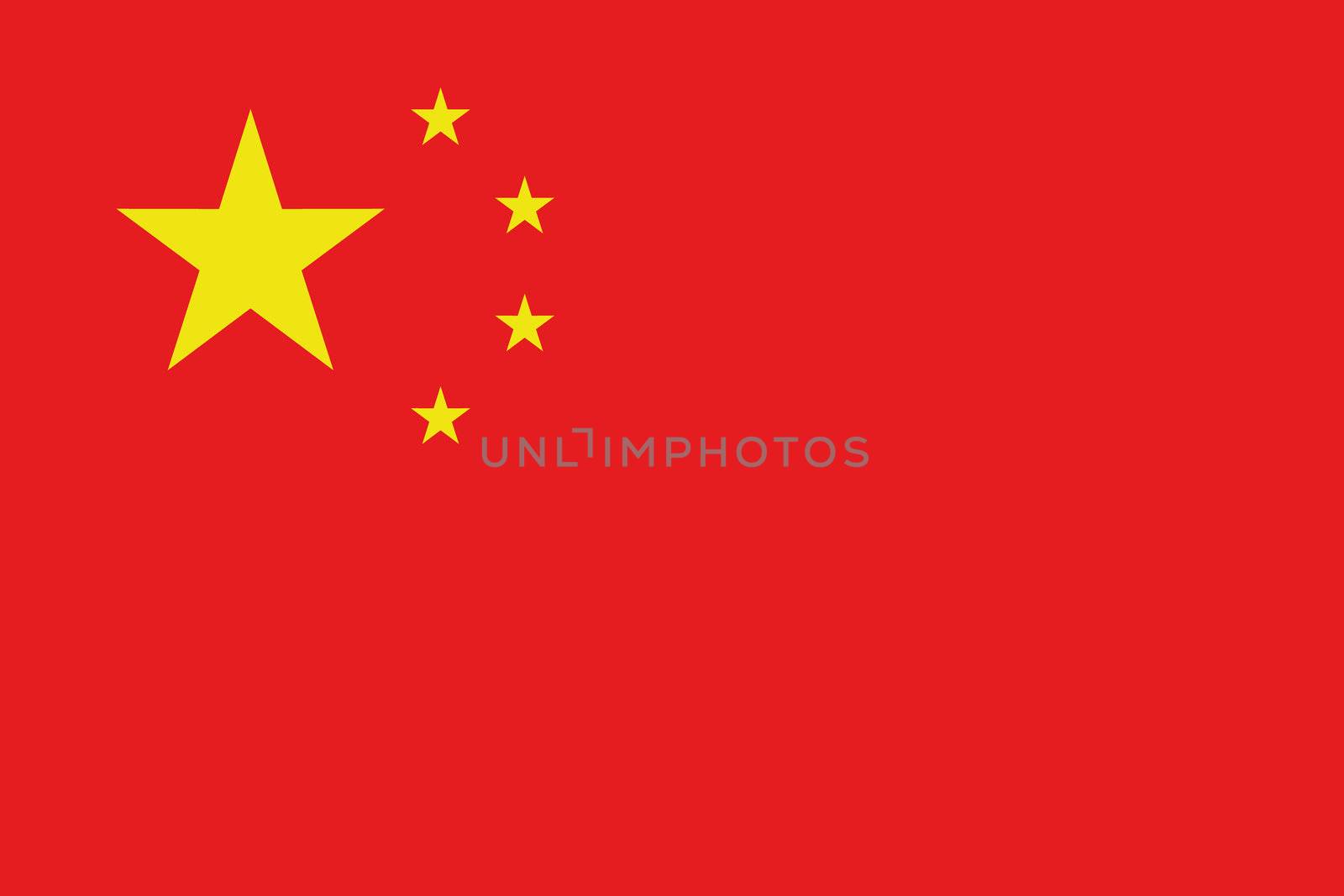 Illustrated Drawing of the flag of China by DragonEyeMedia