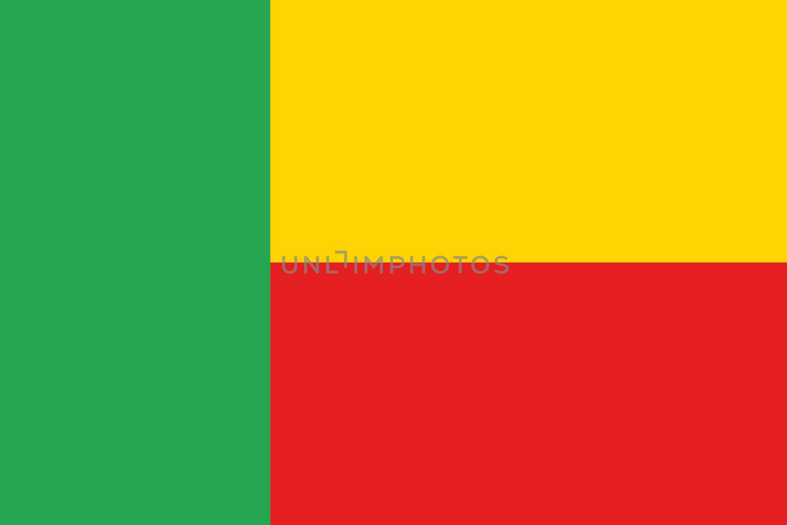 Illustrated Drawing of the flag of Benin by DragonEyeMedia