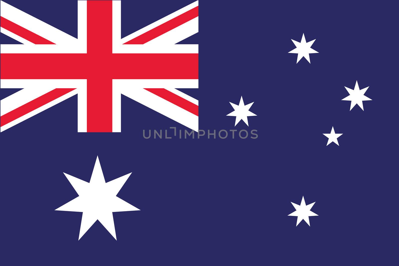 Illustrated Drawing of the flag of Australia by DragonEyeMedia
