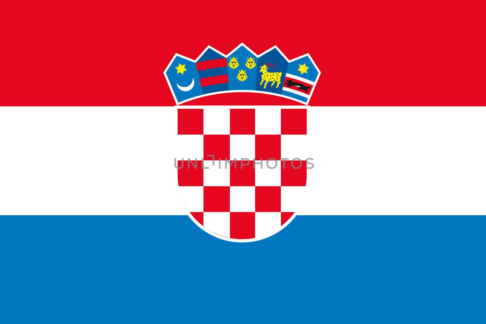 Illustrated Drawing of the flag of Croatia by DragonEyeMedia