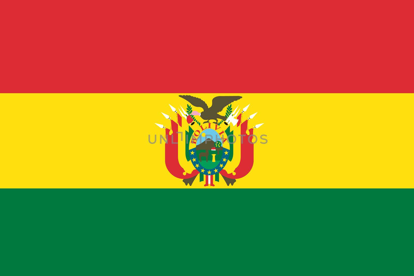 Illustrated Drawing of the flag of Bolivia by DragonEyeMedia