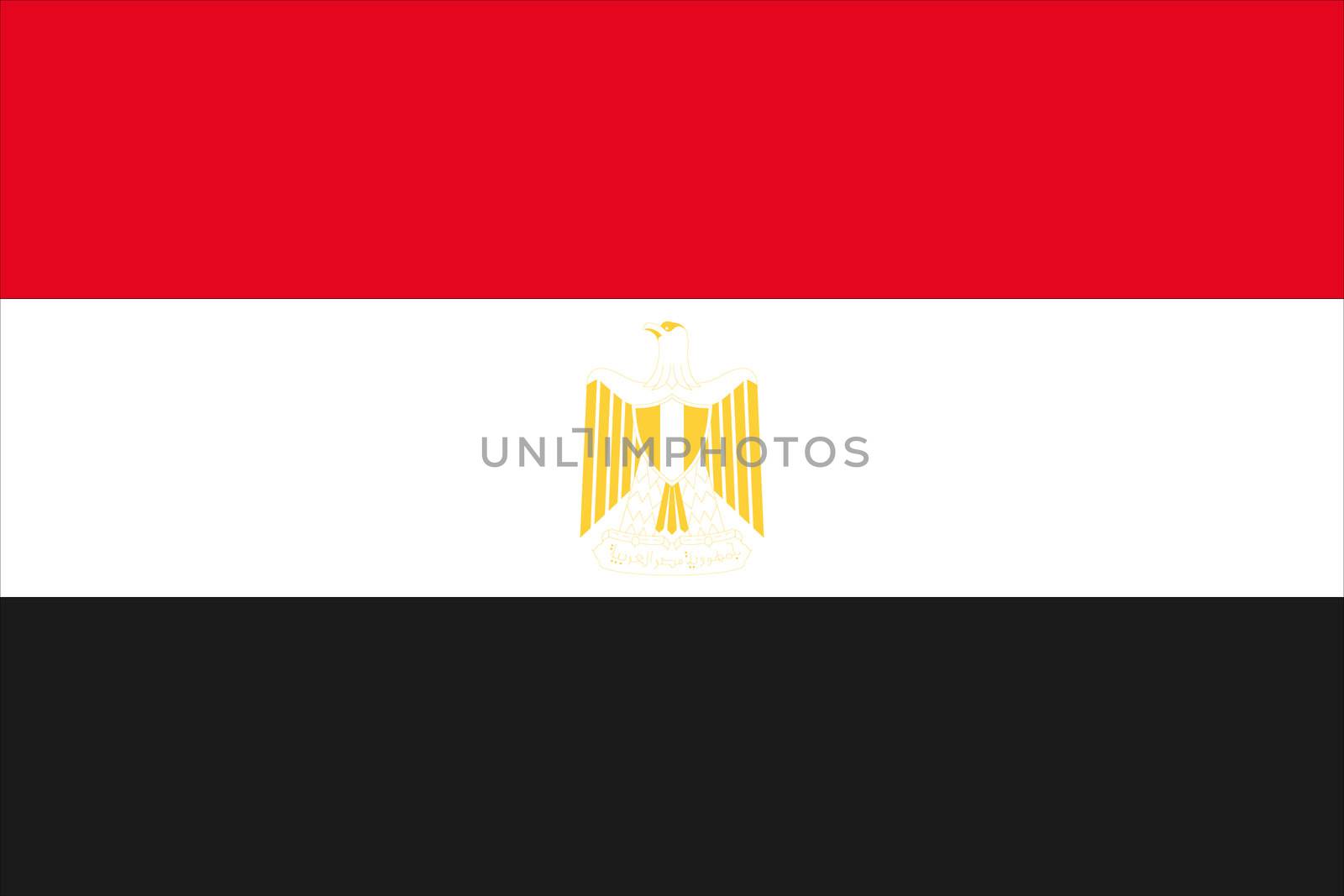 Illustrated Drawing of the flag of Egypt by DragonEyeMedia